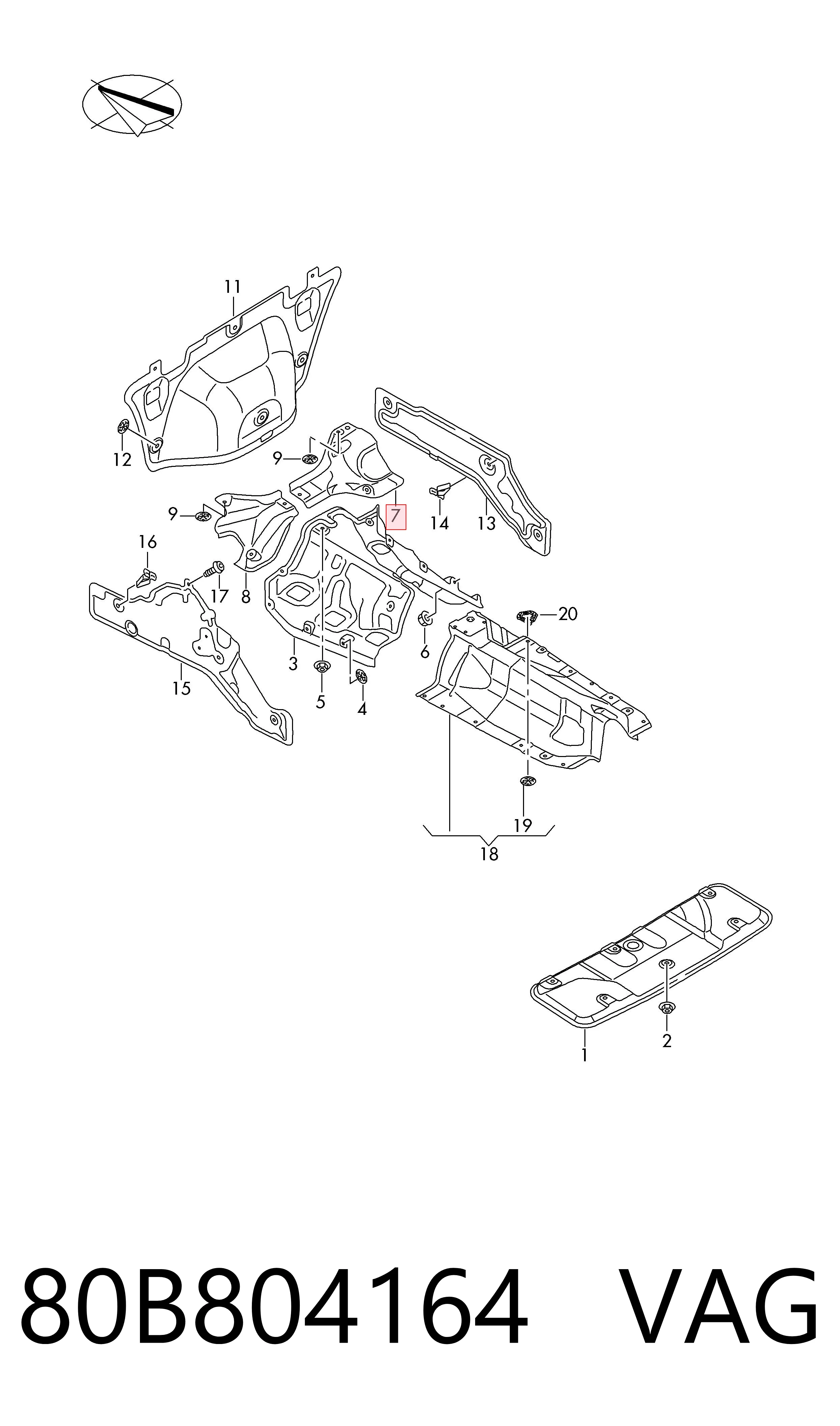 Купити 80B804164 VAG 