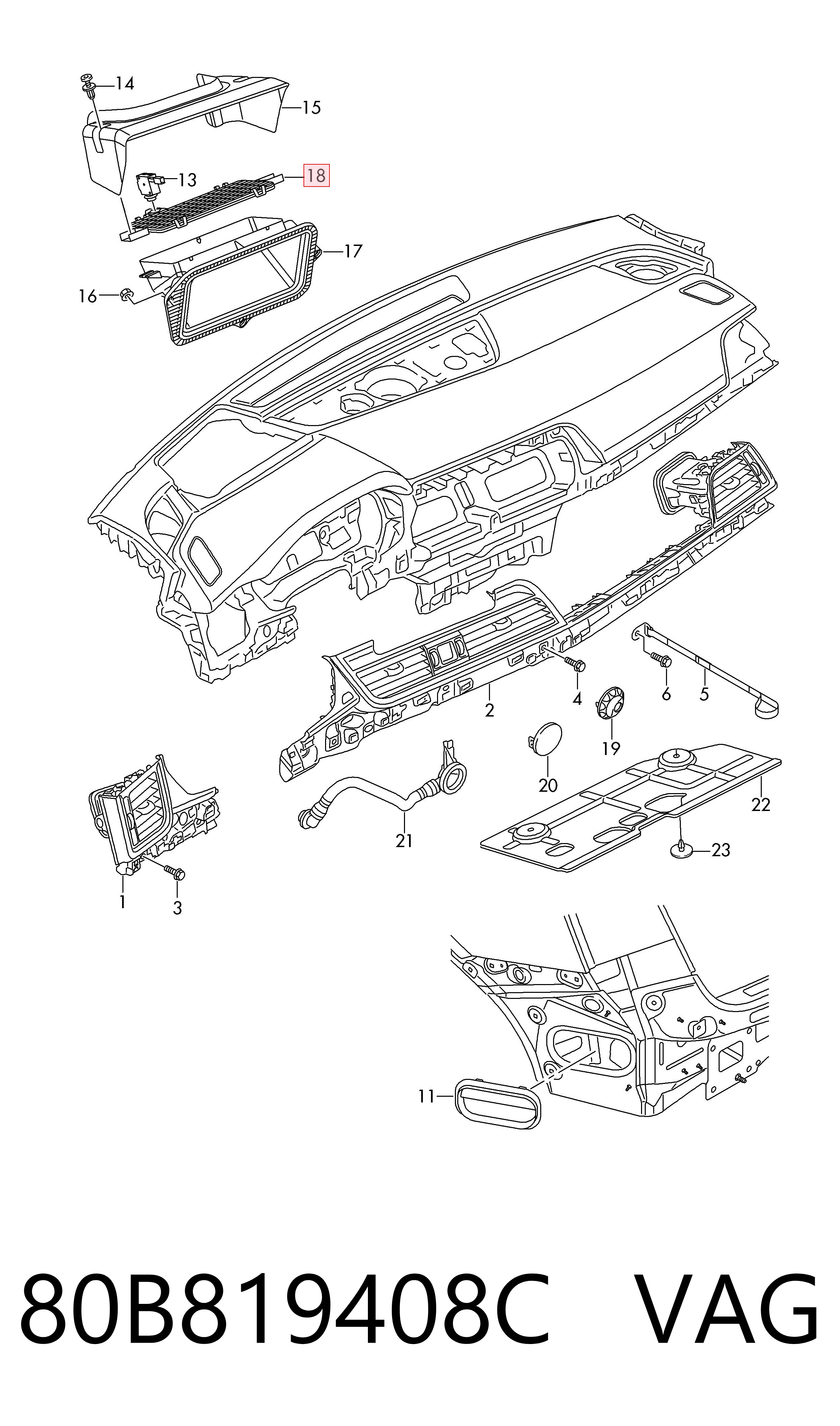  VAG 80B819408C ціна, від 12.39 USD