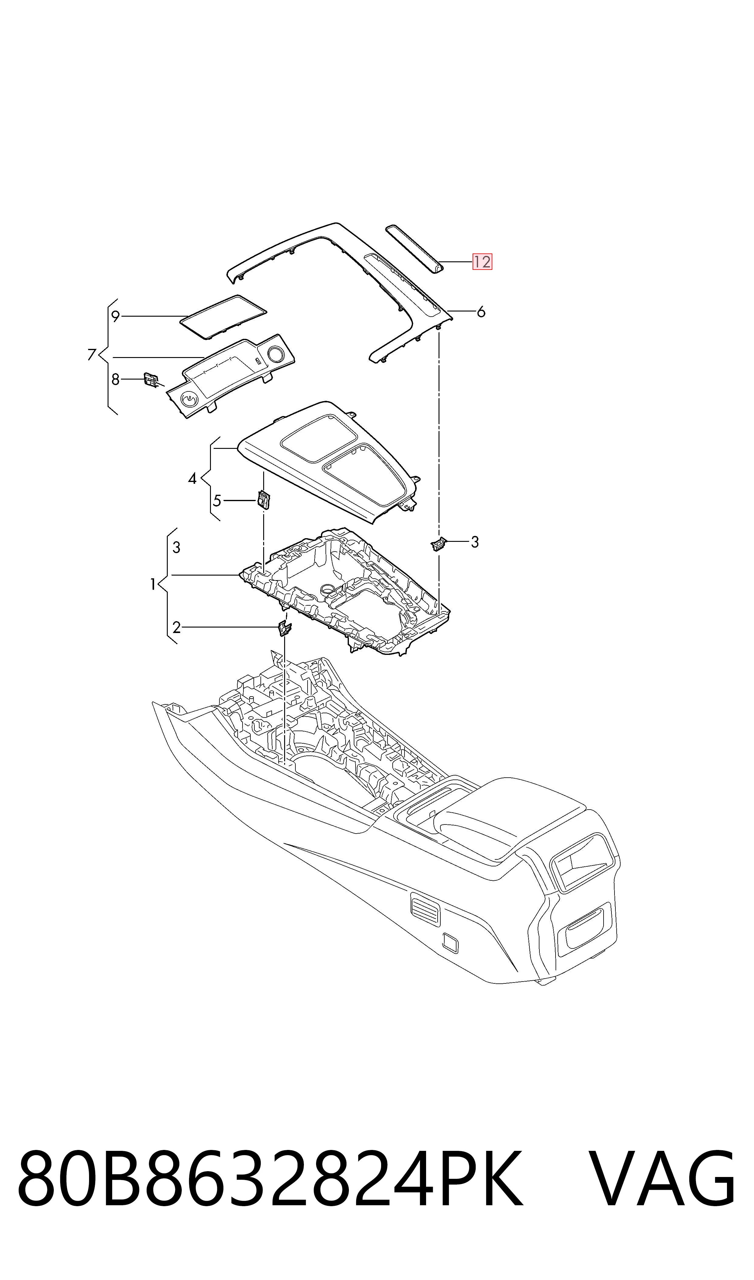  VAG 80B8632824PK ціна, від 30.04 USD