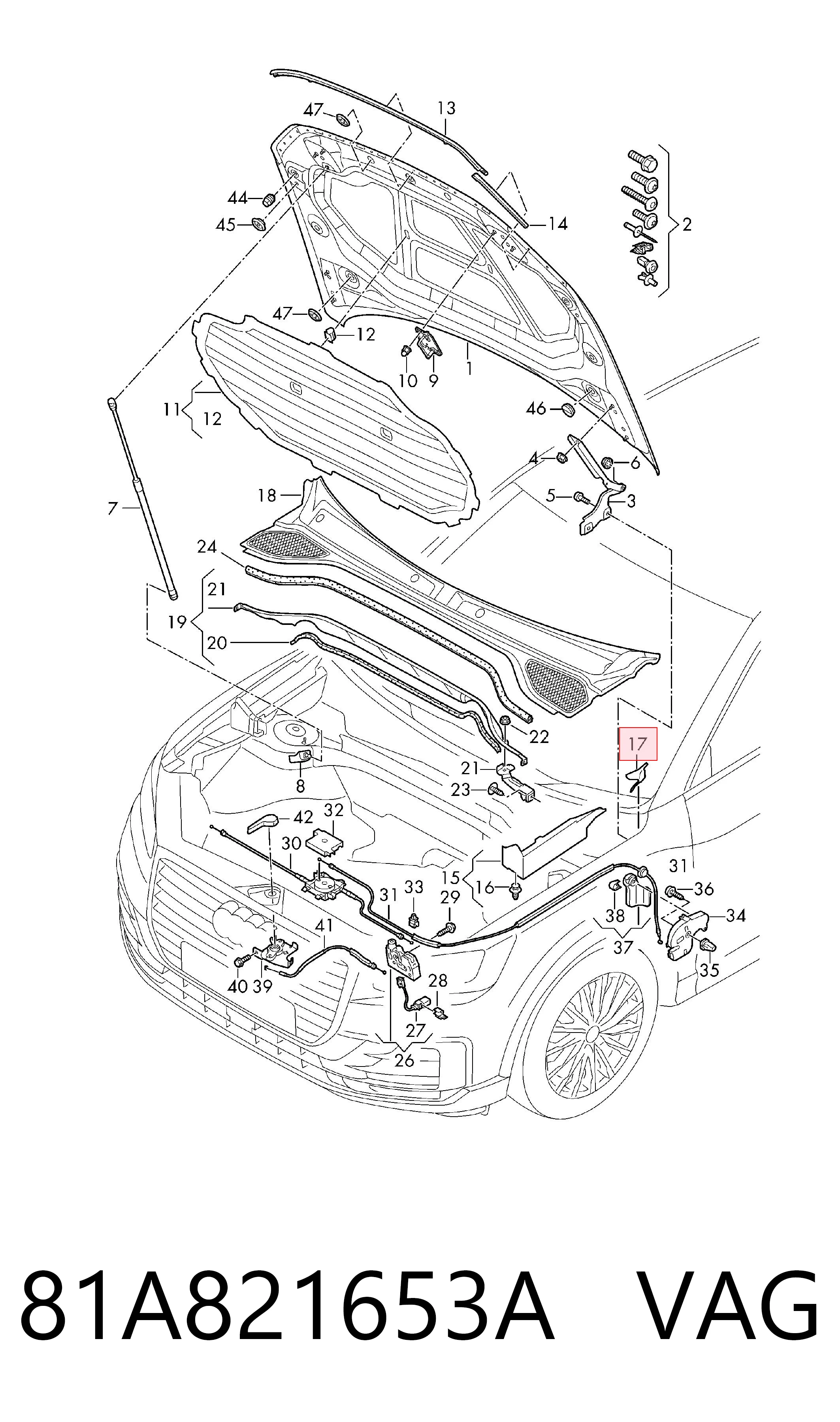  VAG 81A821653A ціна, від 8.53 USD