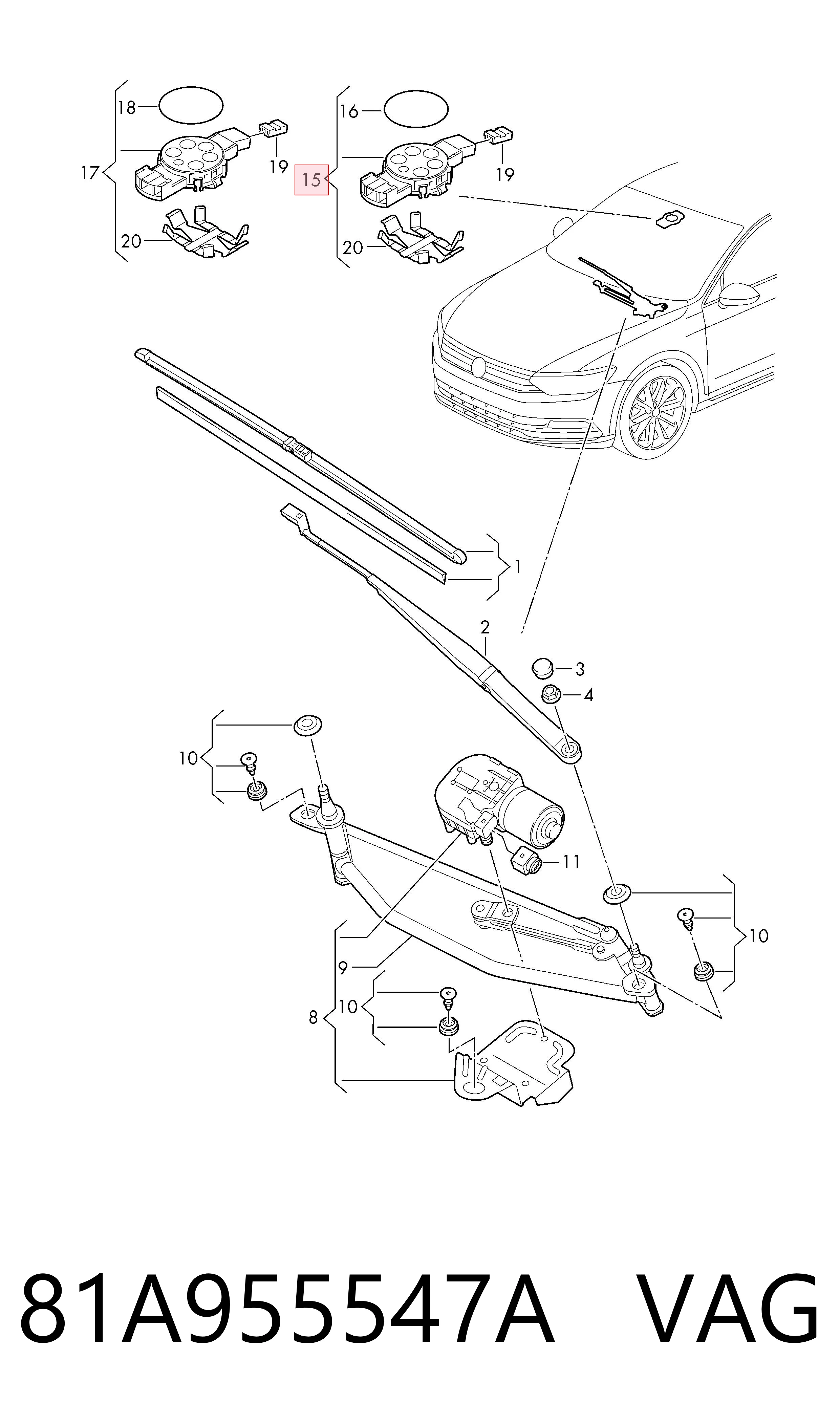 Датчик дощу на Audi A6 C7 4G2, 4GC
