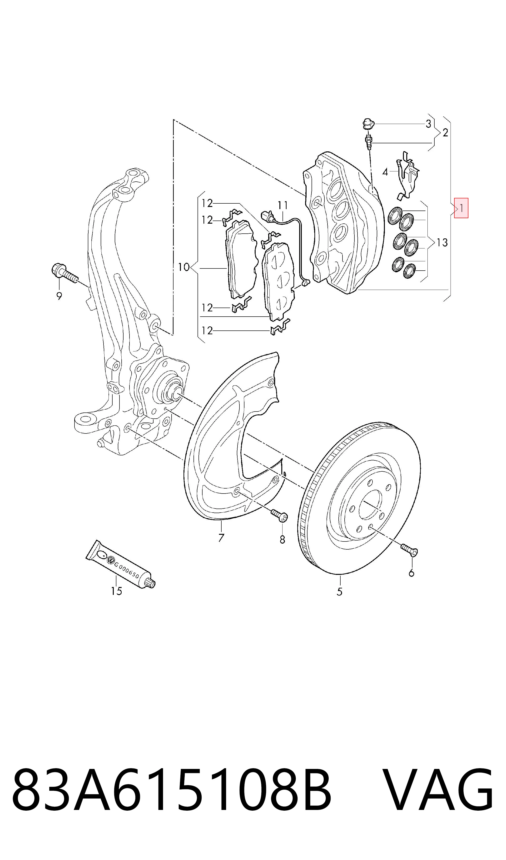 83A615108B VAG 