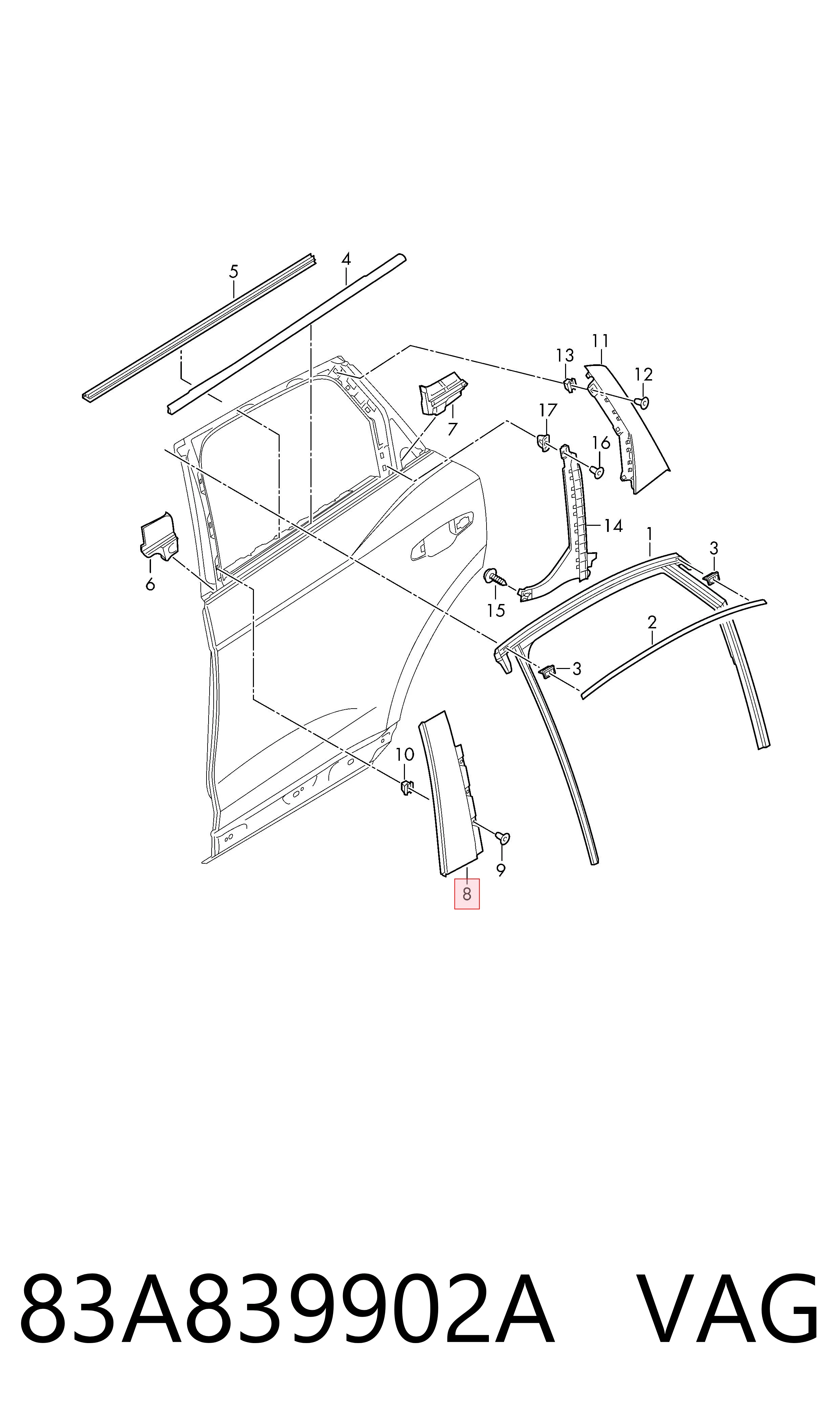  VAG 83A839902A ціна, від 17.44 USD