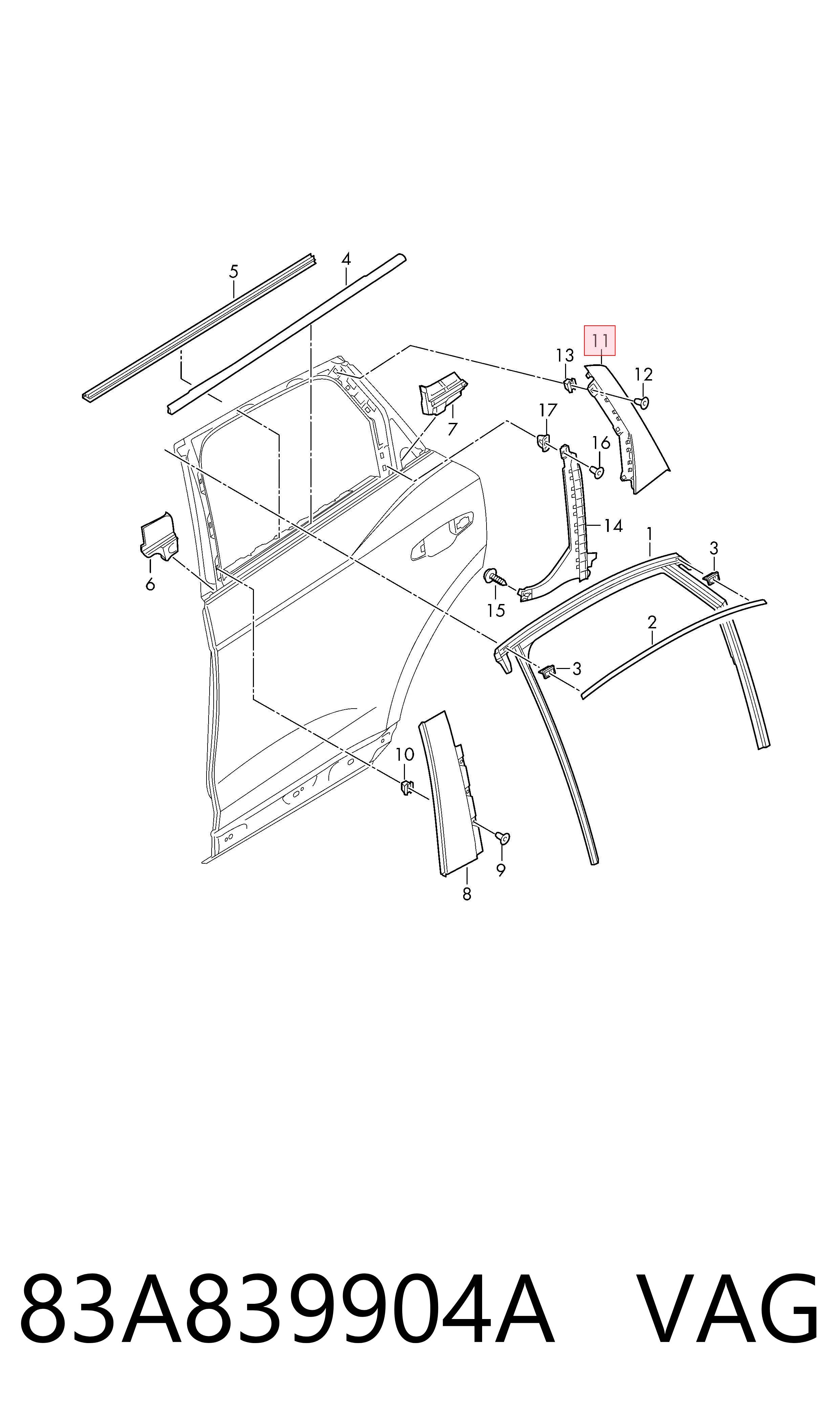  VAG 83A839904A ціна, від 17.74 USD