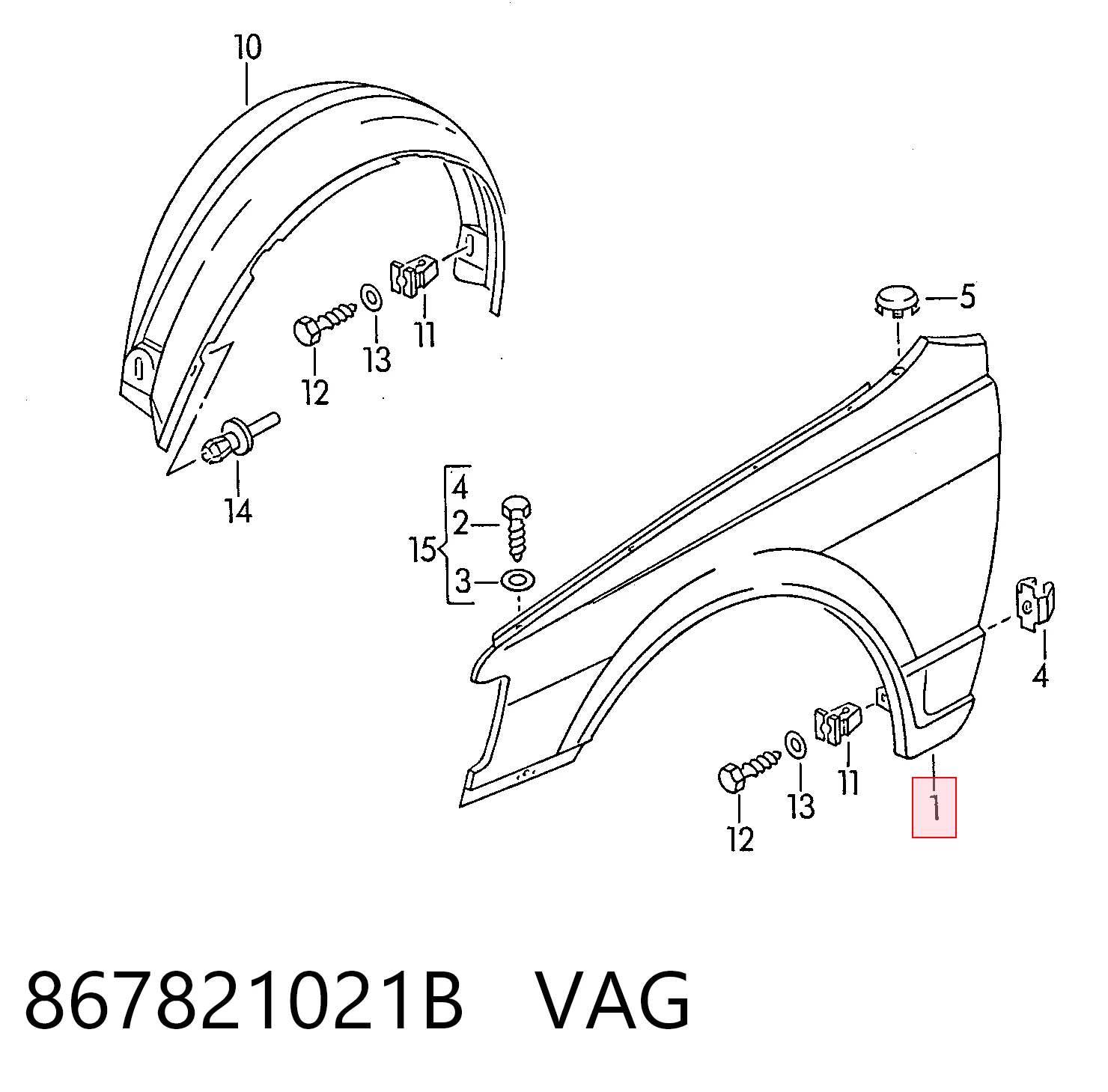 Переднє ліве крило на Volkswagen Polo II 86C