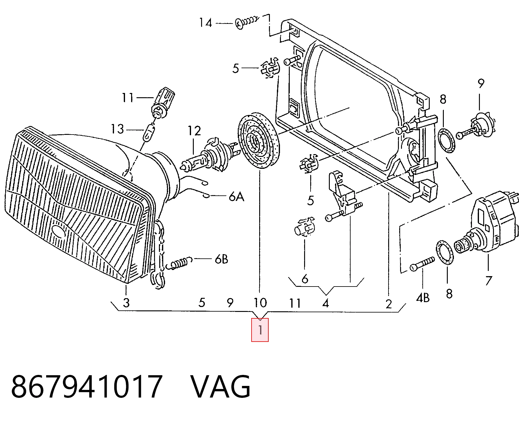 Фари на Volkswagen Polo II 86C