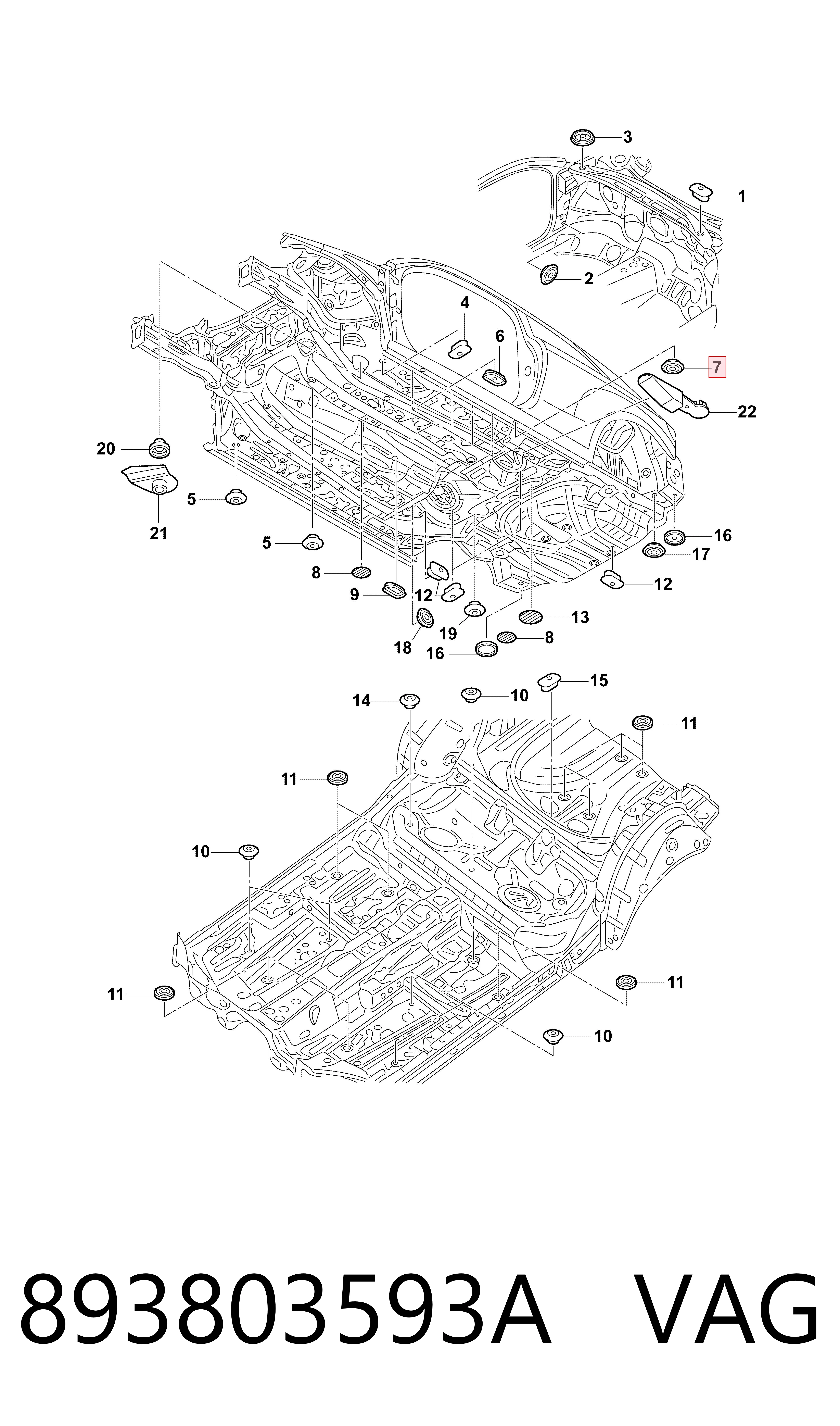  VAG 893803593A ціна, від 5.49 USD