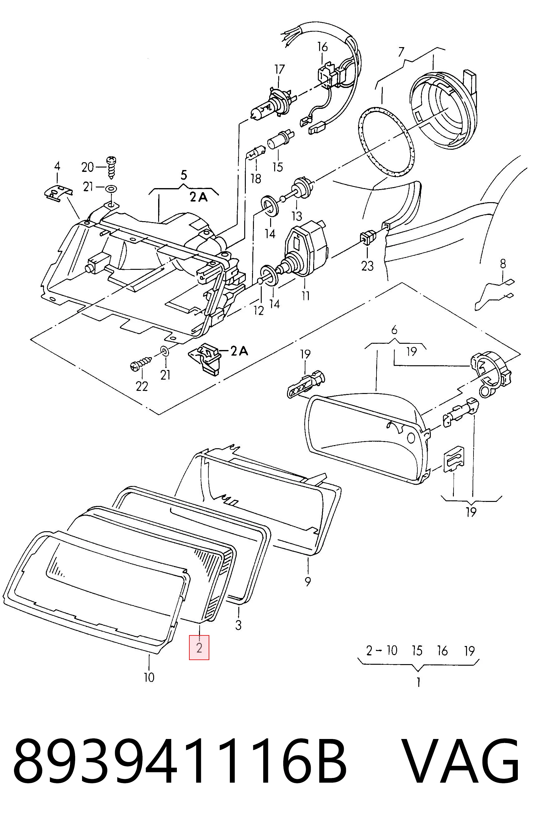 1305621465 Bosch Скло фари правої