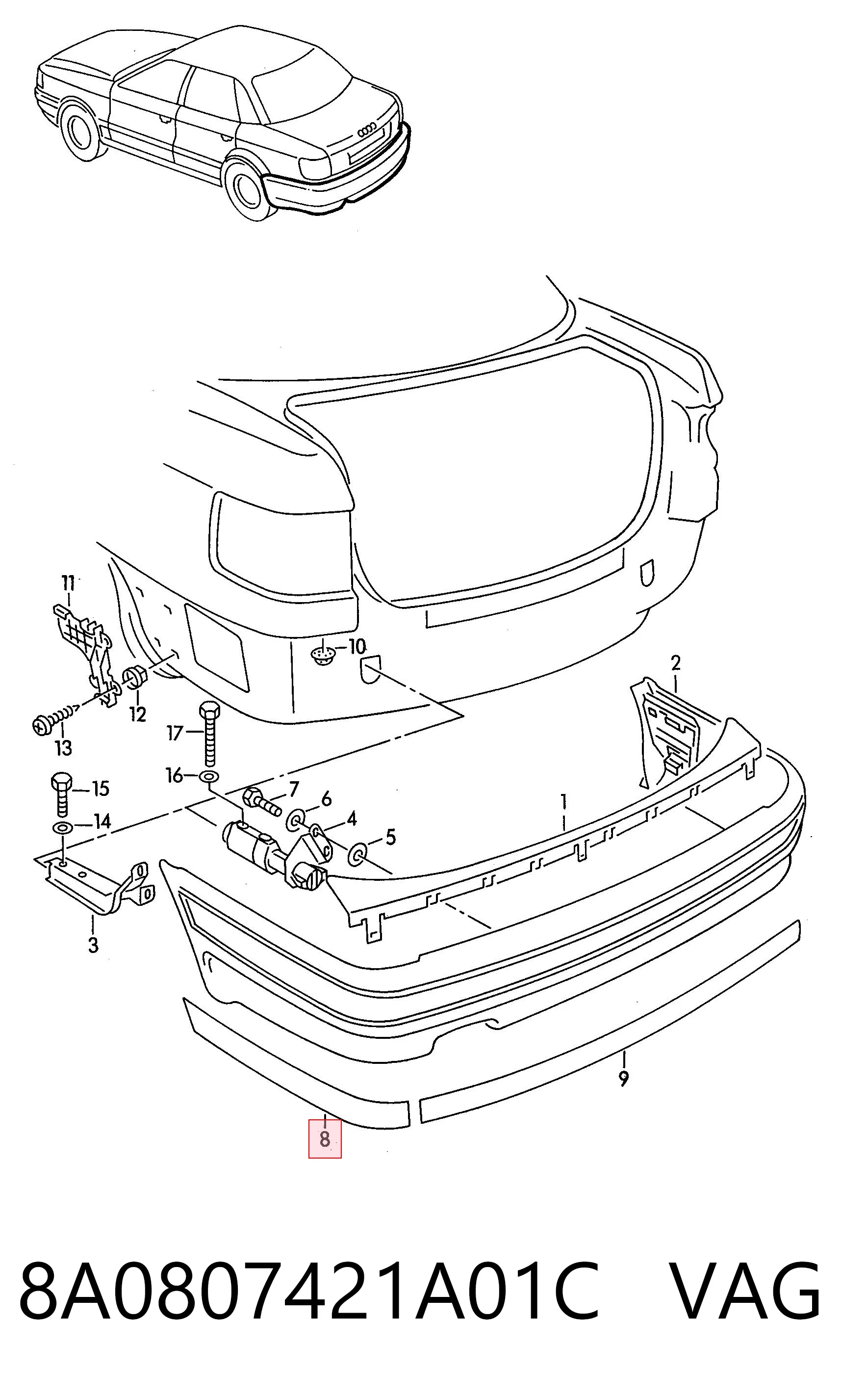 8A0807421A01C VAG