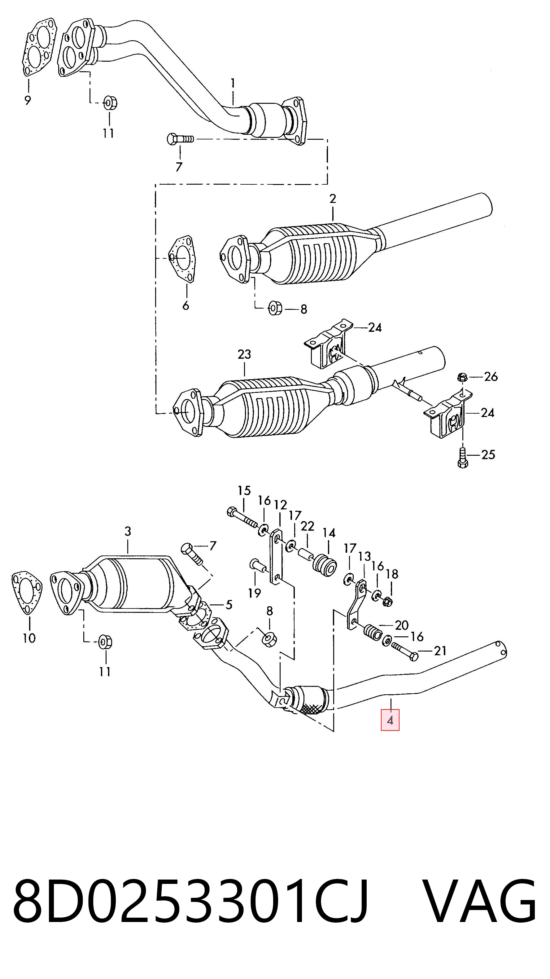 ED01282 Edex Середній глушник