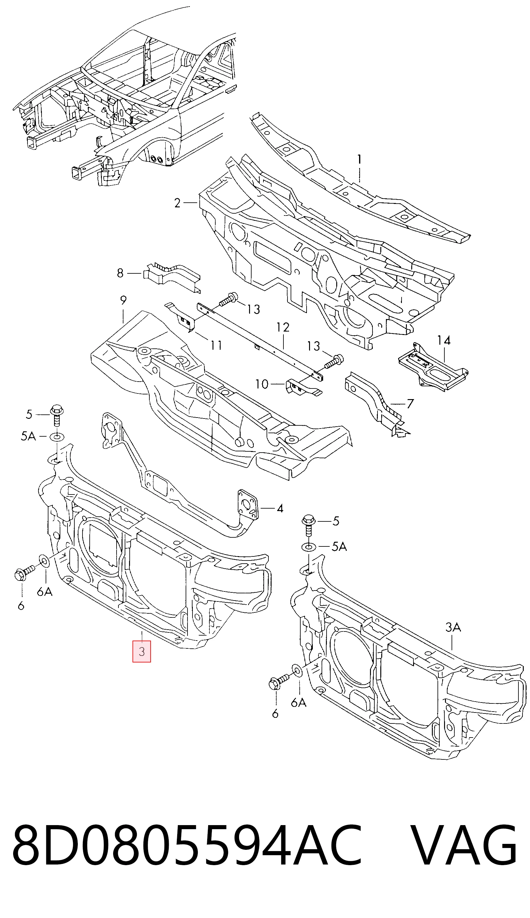 8D0805594AC VAG