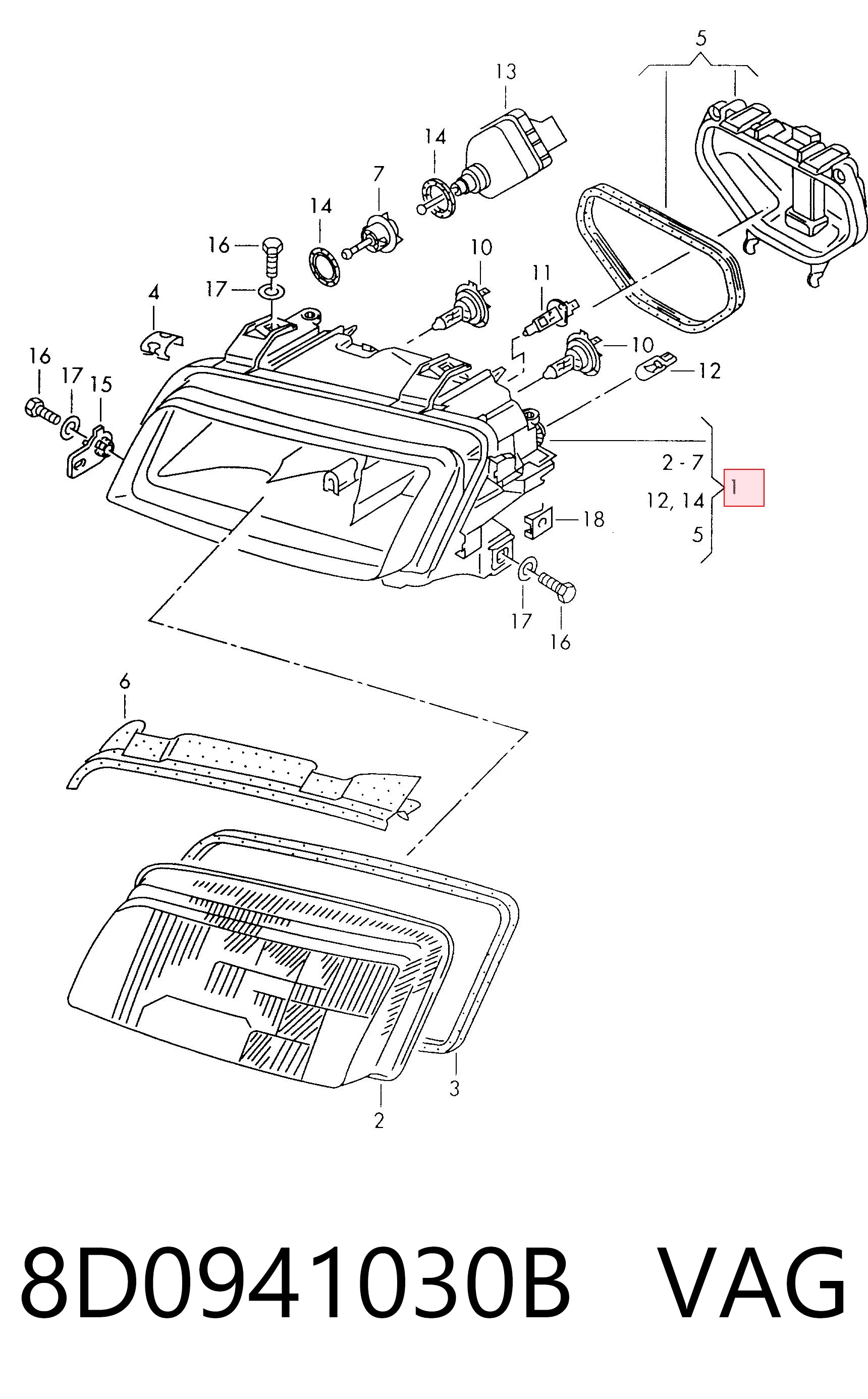 Фара передня права Philips 37727933