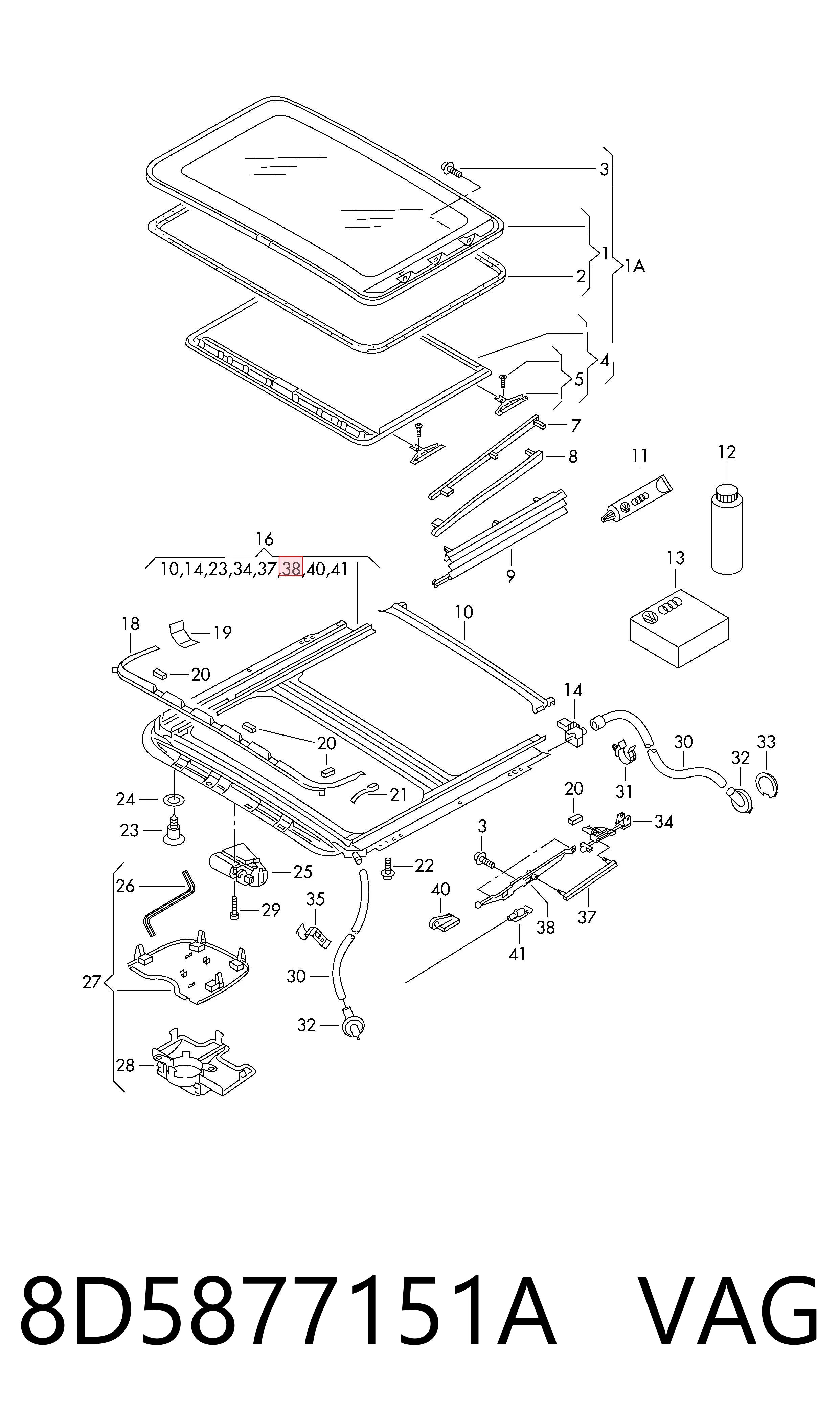  VAG 8D5877151A ціна, від 33.75 USD