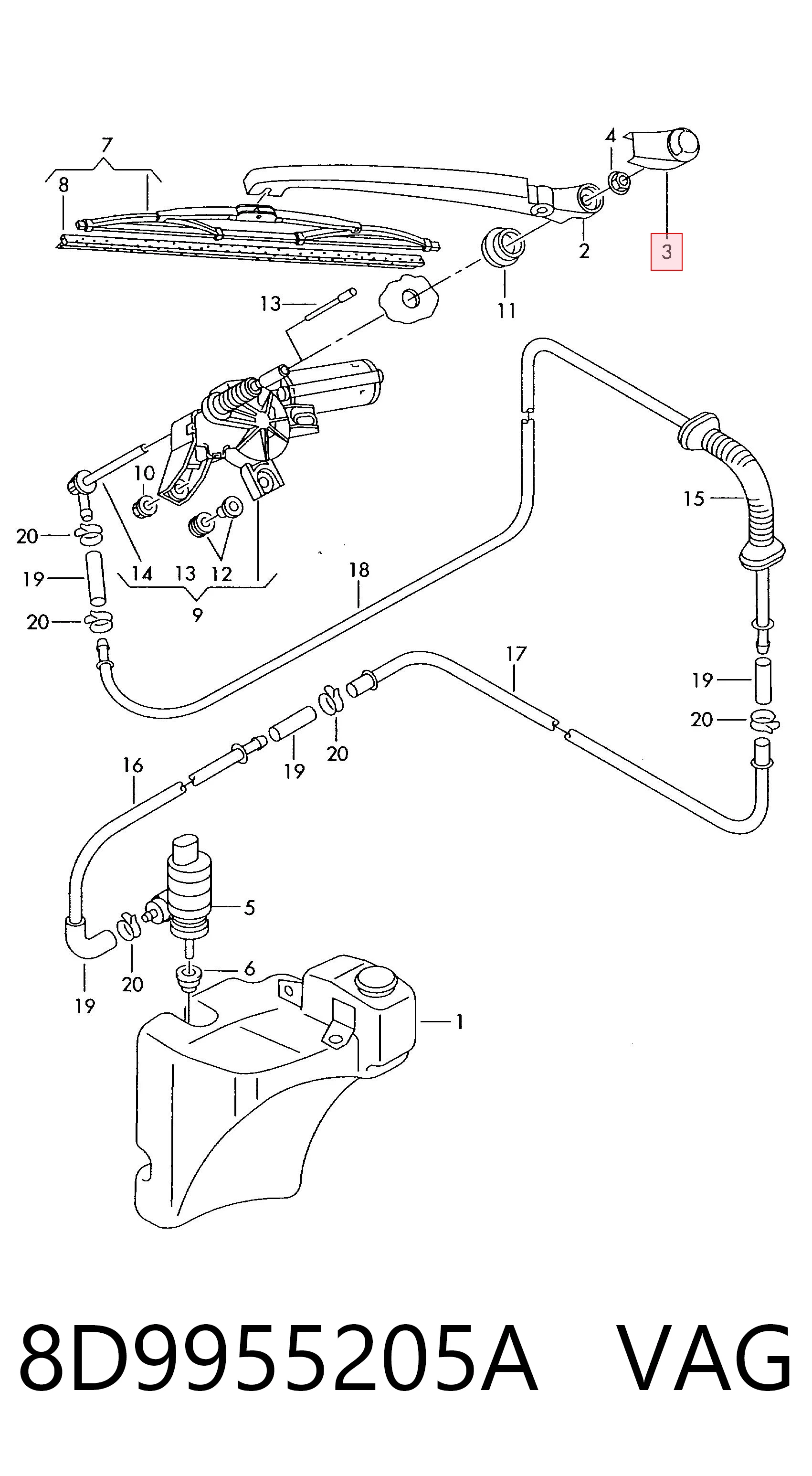 WRQ0312 Magneti Marelli Заглушка гайки кріплення повідка заднього двірника