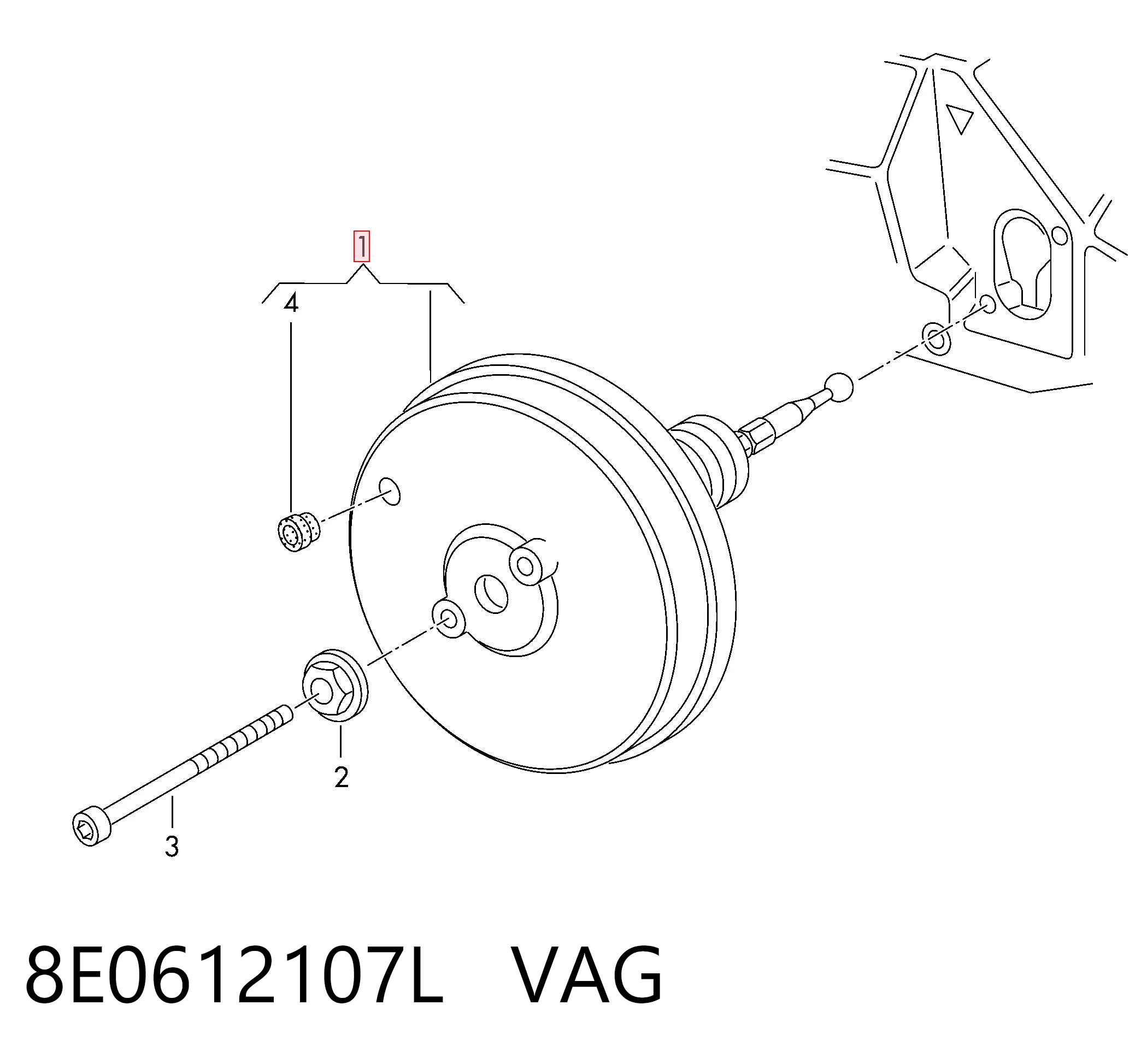 Вакуумника Audi A4 B6 седан (8E2) (2000 - 2005) ціна, від 2.58 USD