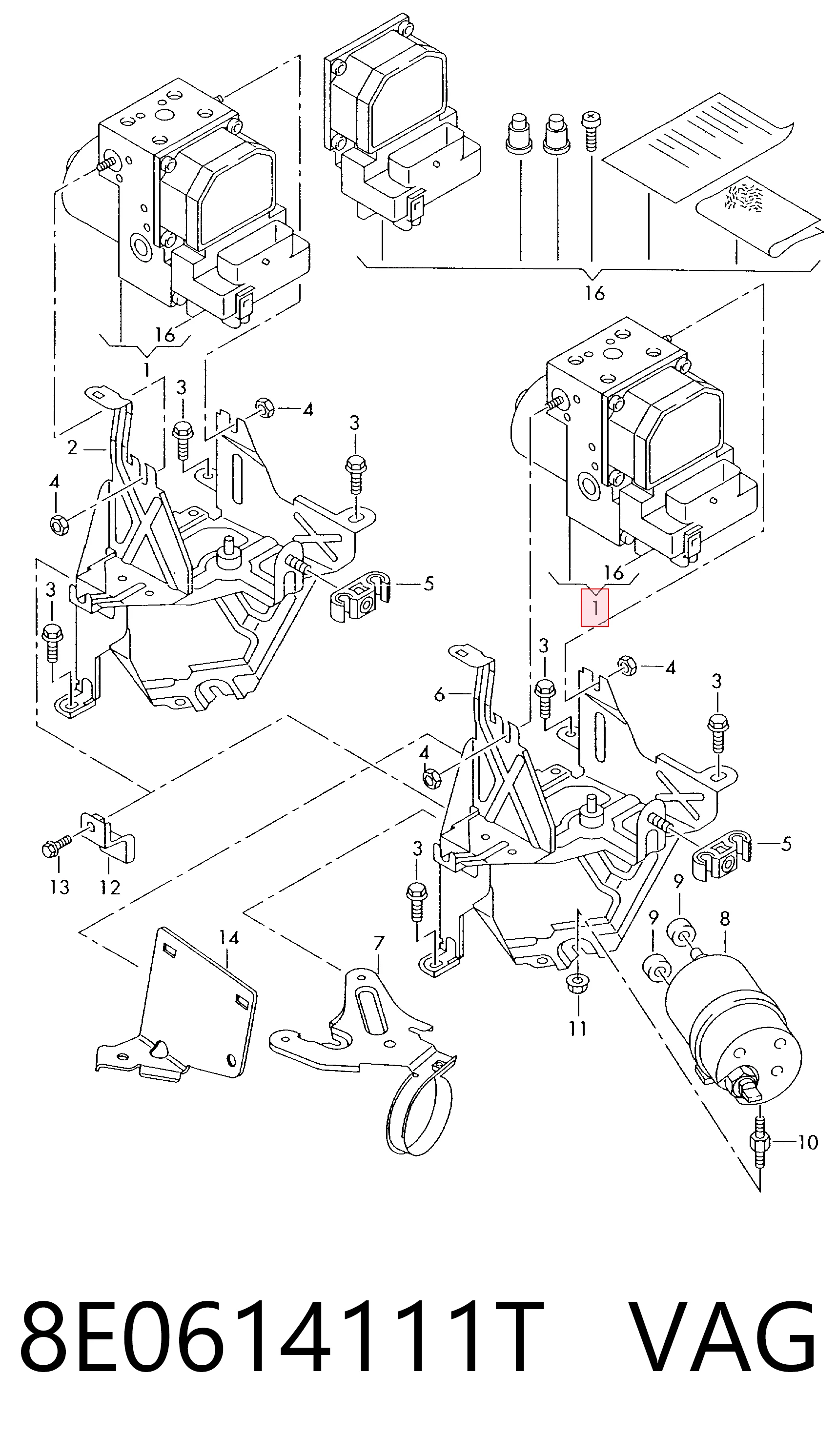 Блок управління АБС (ABS) на Audi A4 B6 8E2