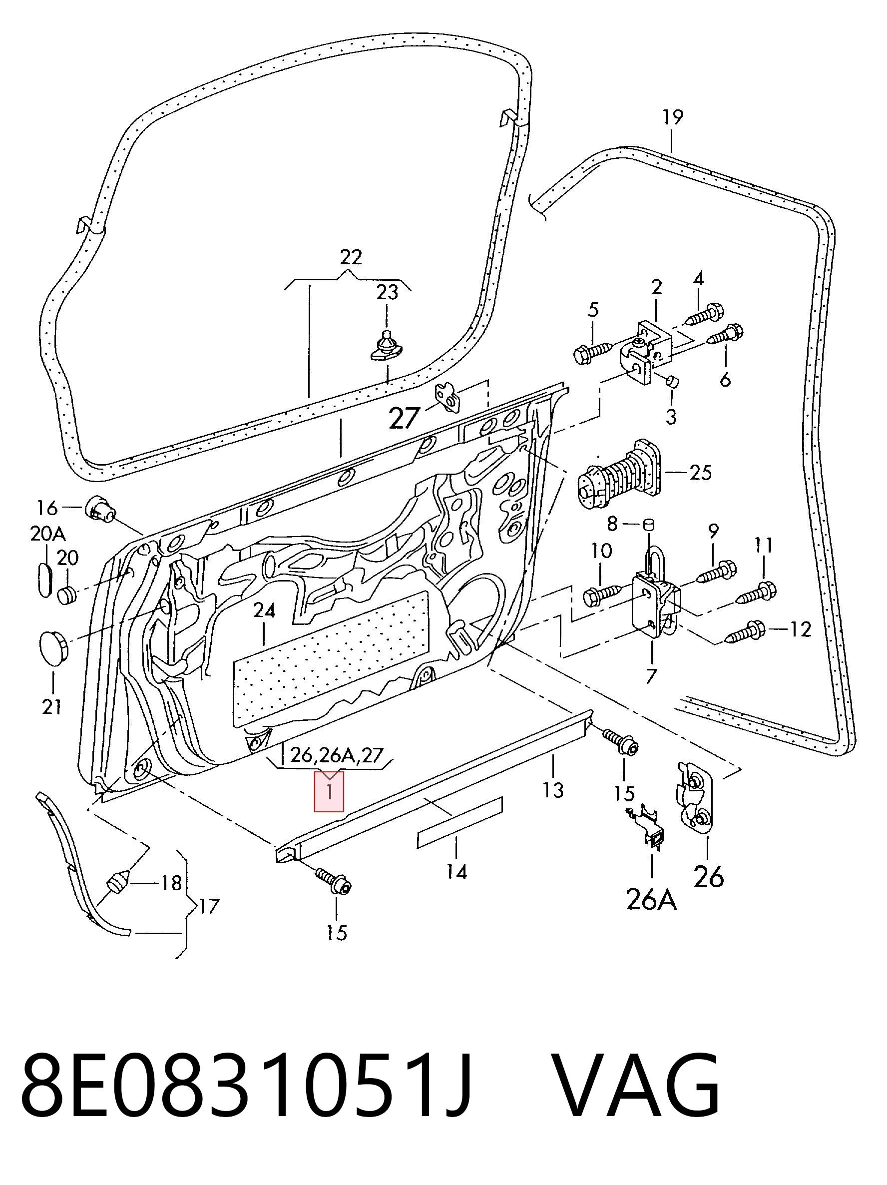 Дверь передня ліва на Audi A4 B7 8EC