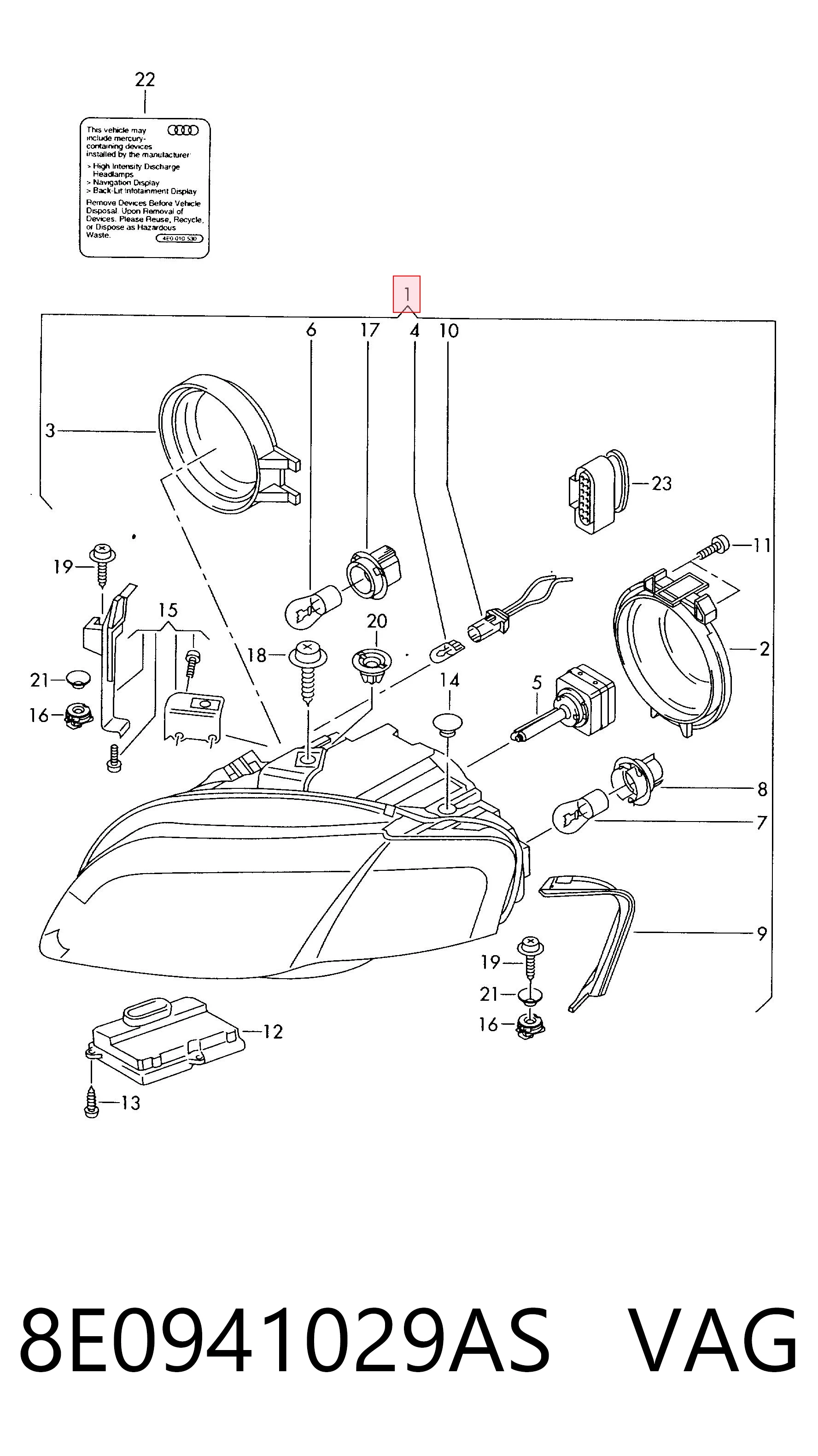 Фара ліва LPL432 Magneti Marelli