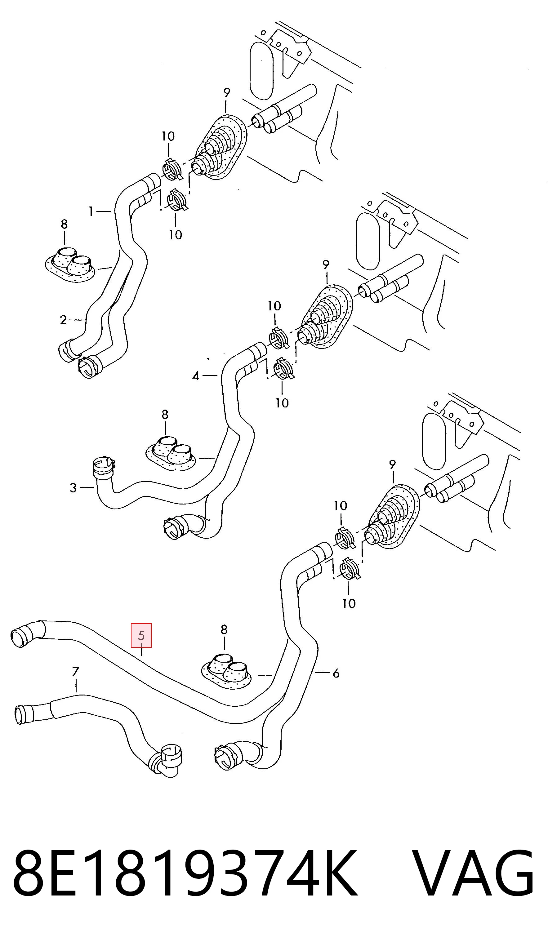  VAG 8E1819374K ціна, від 26.64 USD