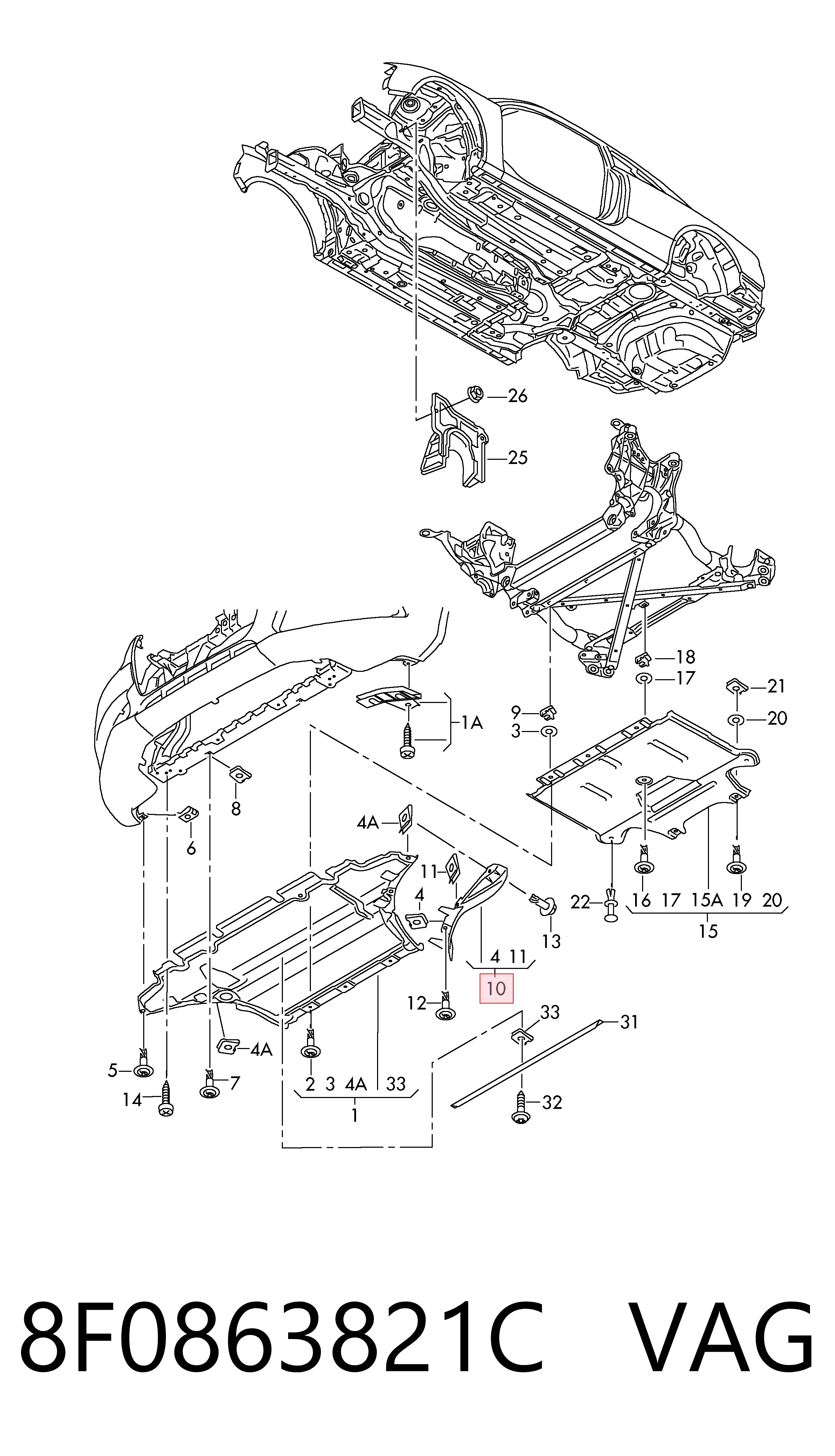 Захист бампера переднього AND 3L863003