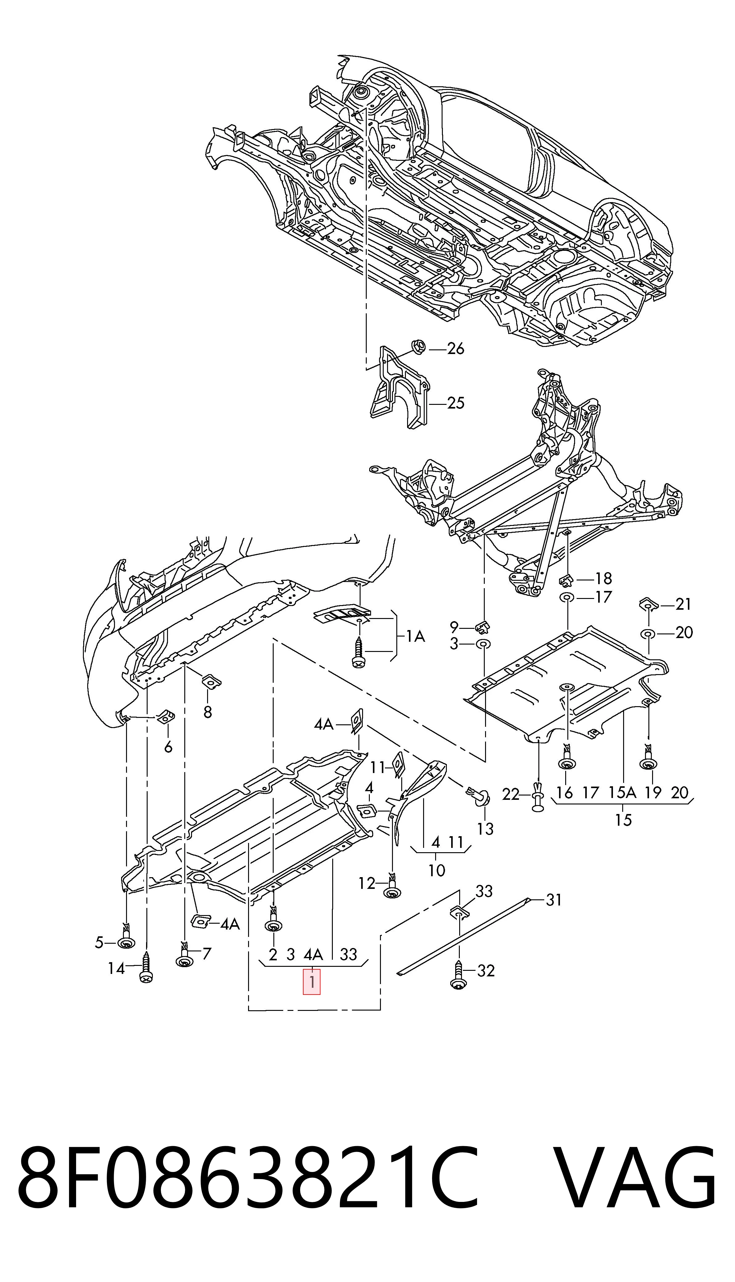 Захист бампера переднього 3L863003 AND