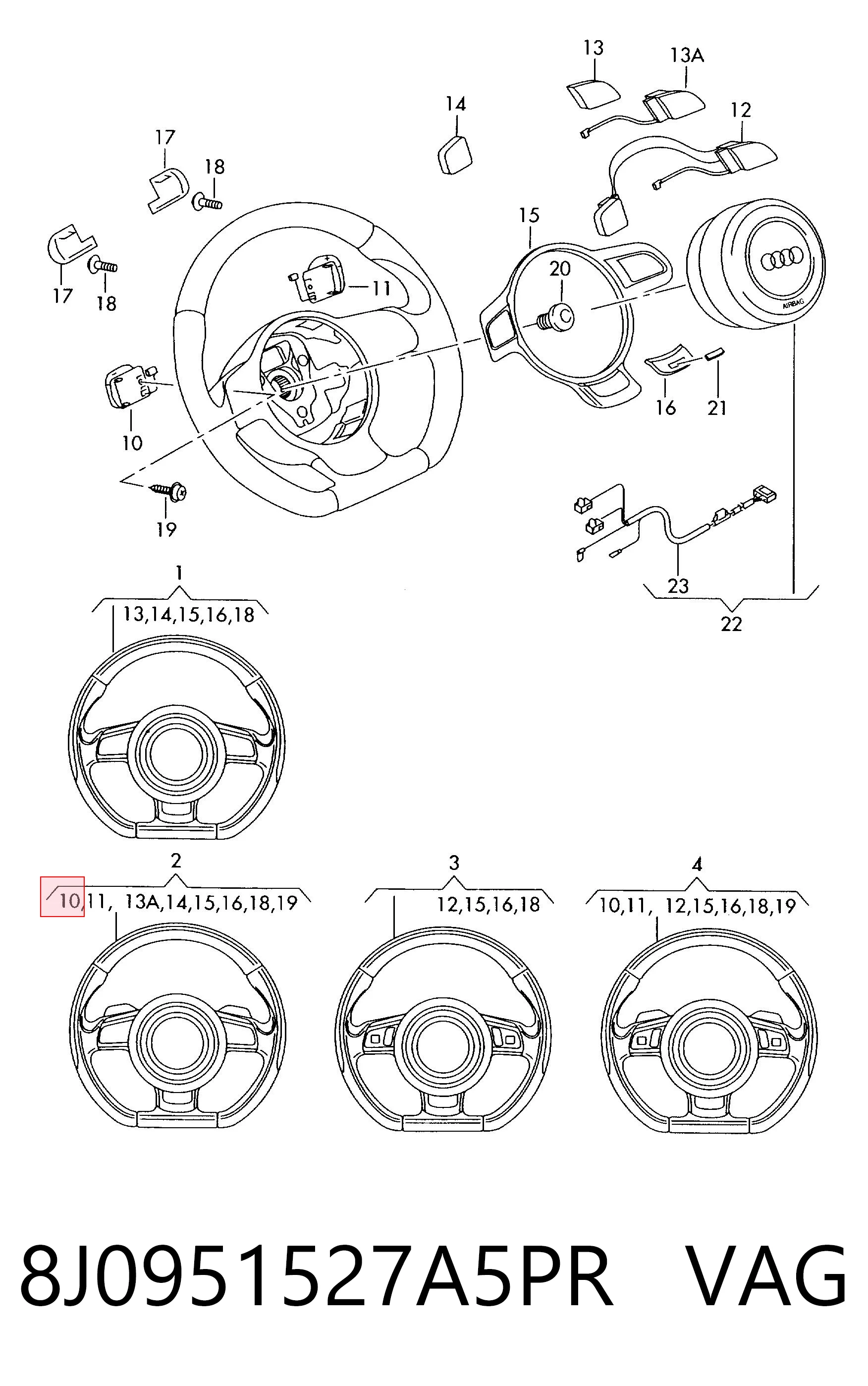 8J0951527A5PR VAG 