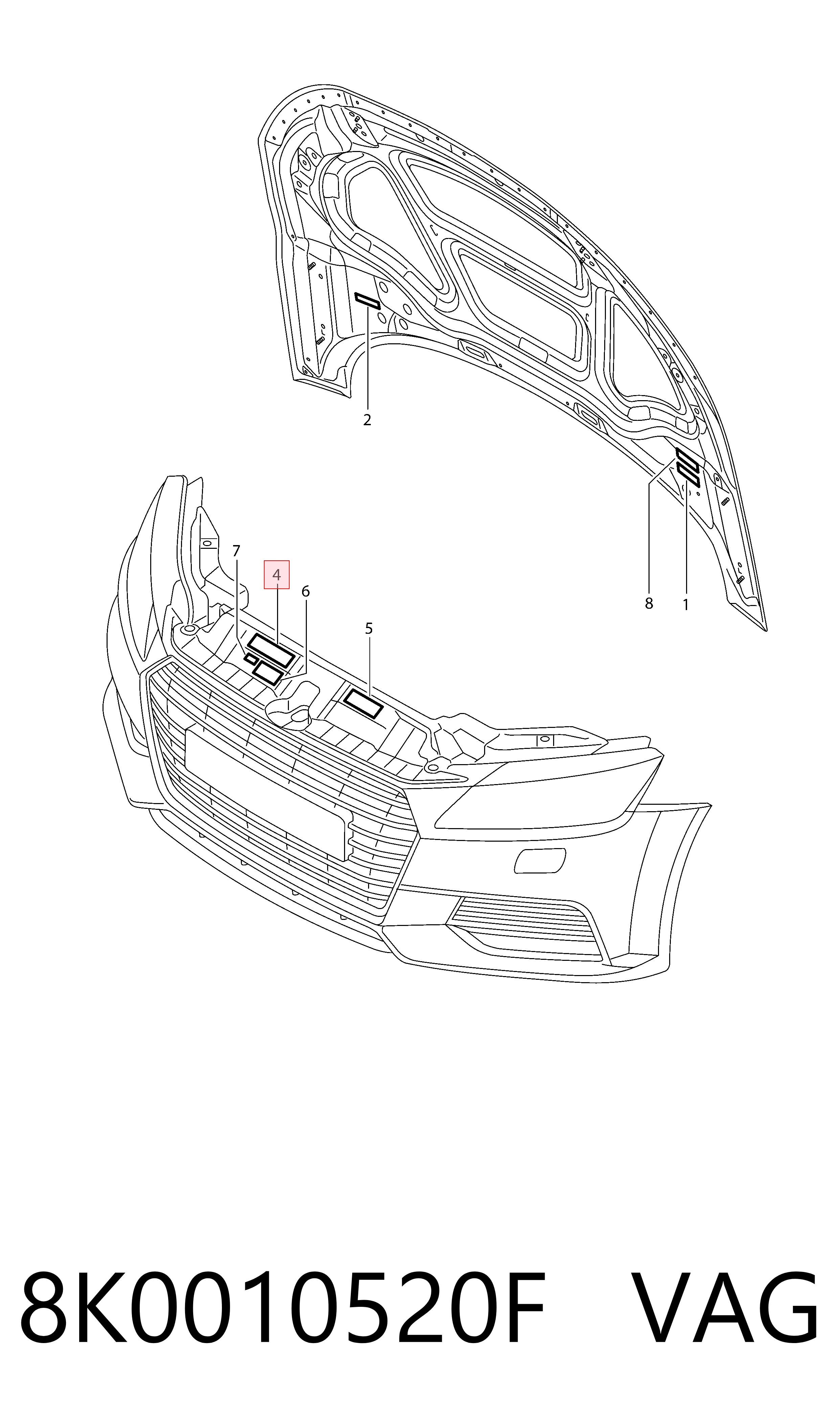  VAG 8K0010520F ціна, від 278.82 USD