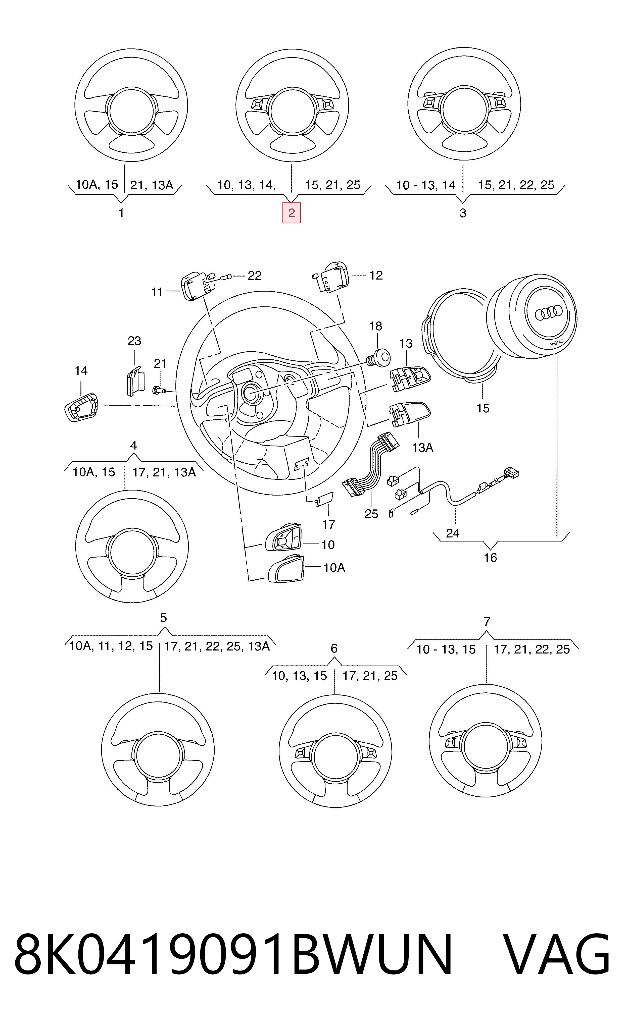 Рульове колесо на Audi A3  8P1