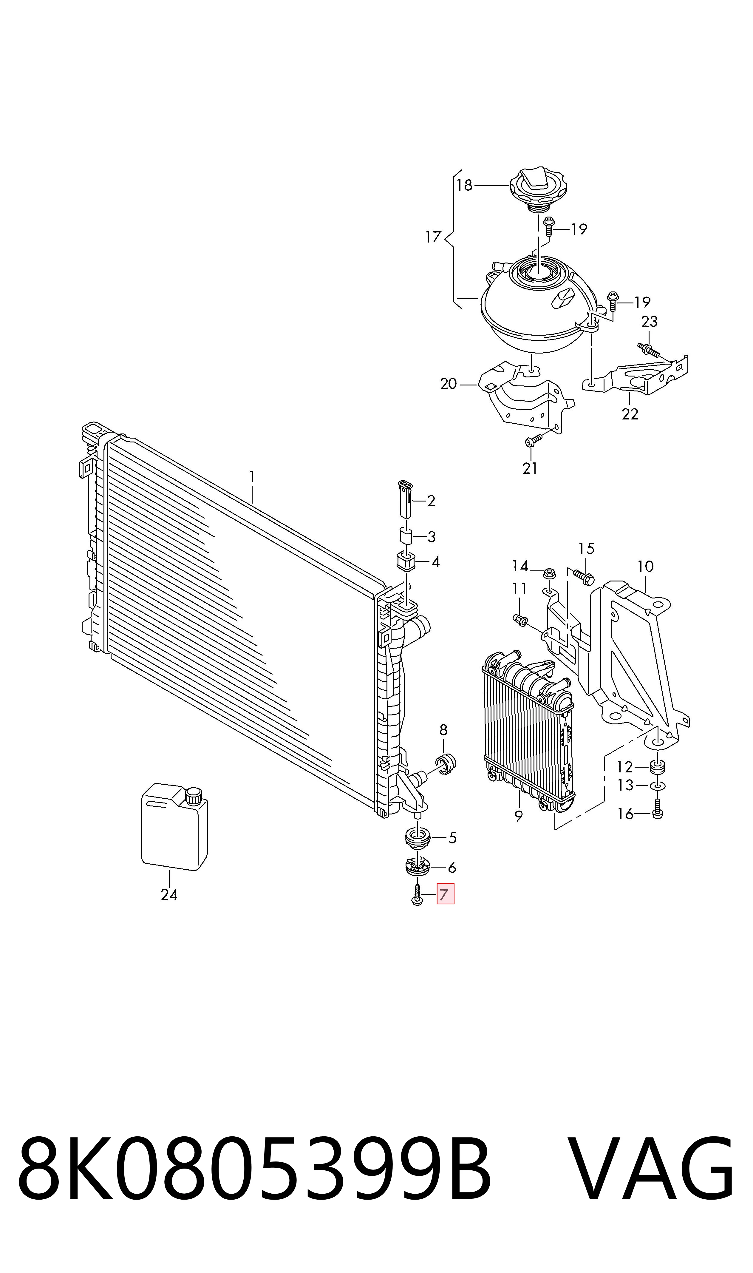 Болт/гайка кріплення VAG 8K0805399B ціна, від 2.38 USD