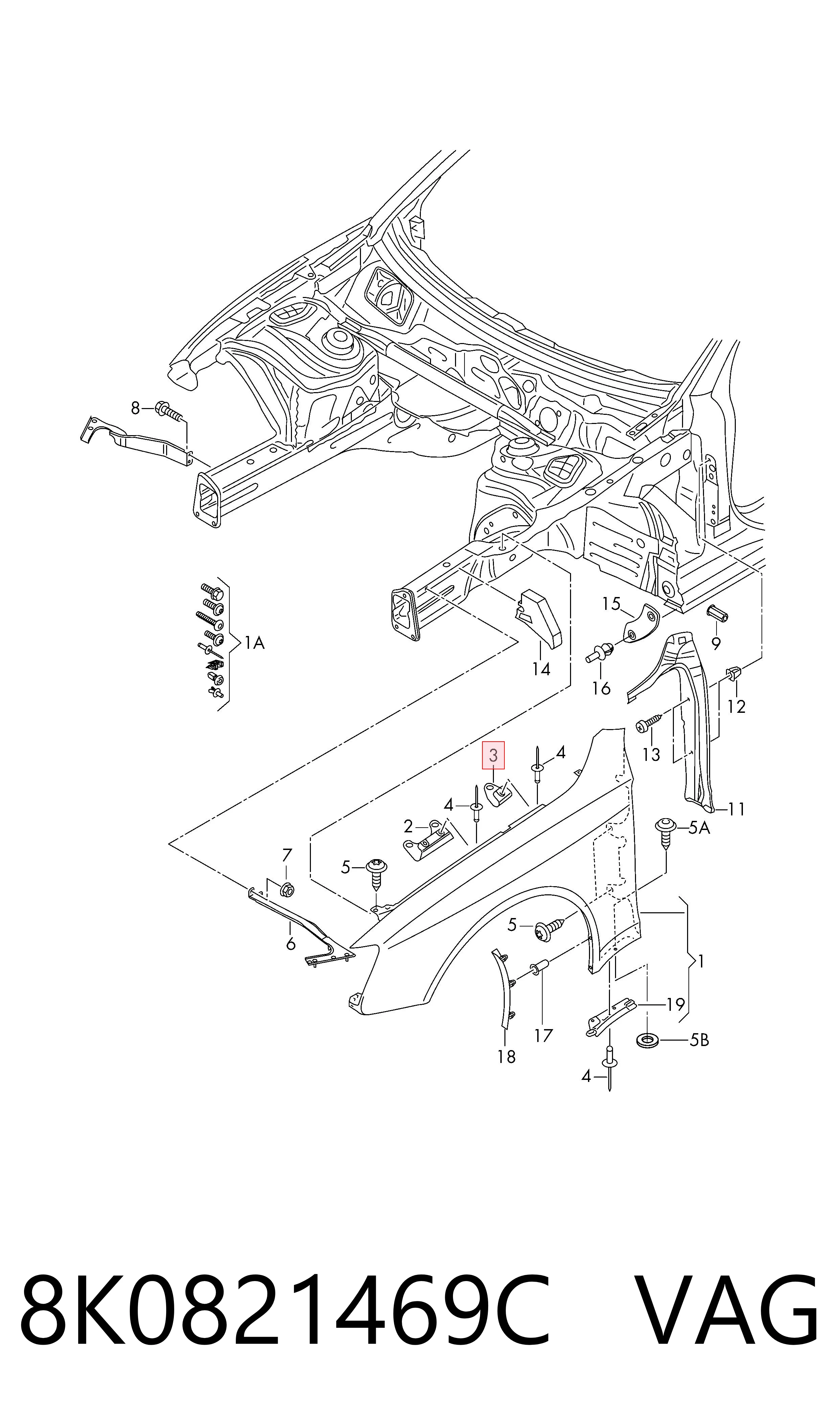  VAG 8K0821469C ціна, від 19.90 USD