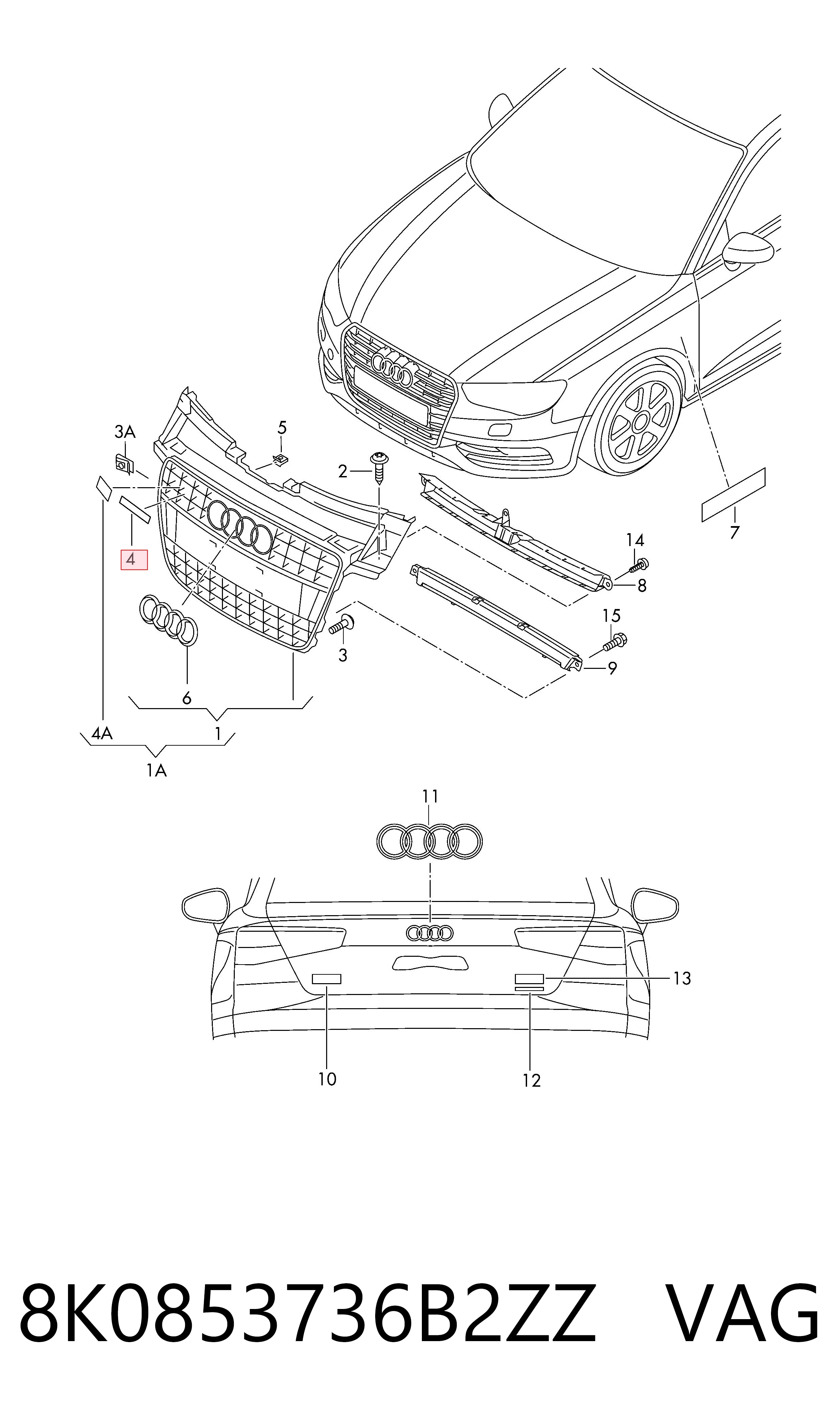  VAG 8K0853736B2ZZ ціна, від 14.28 USD