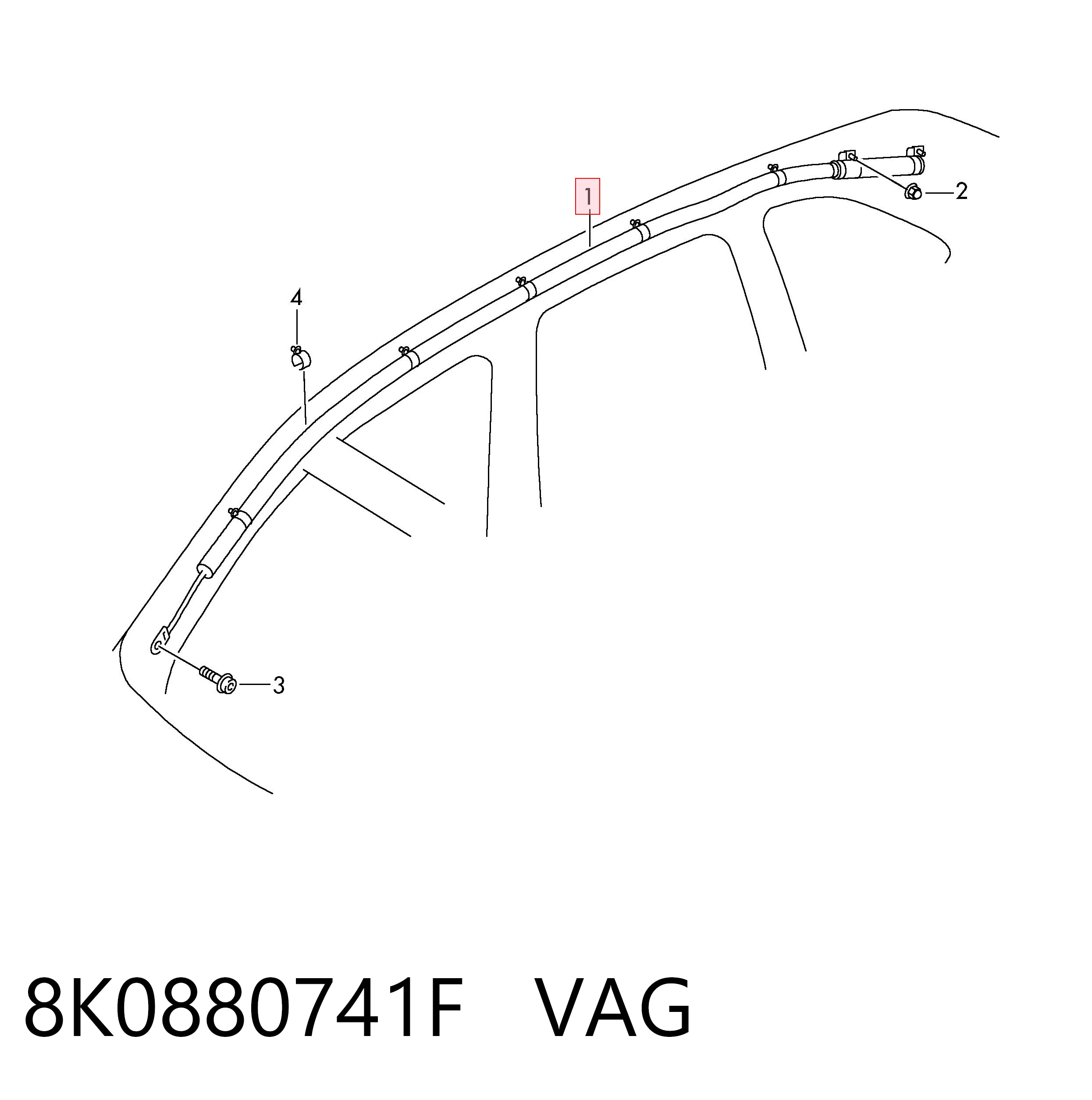 8K0880741F VAG Подушка безпеки, збоку ейрбегів