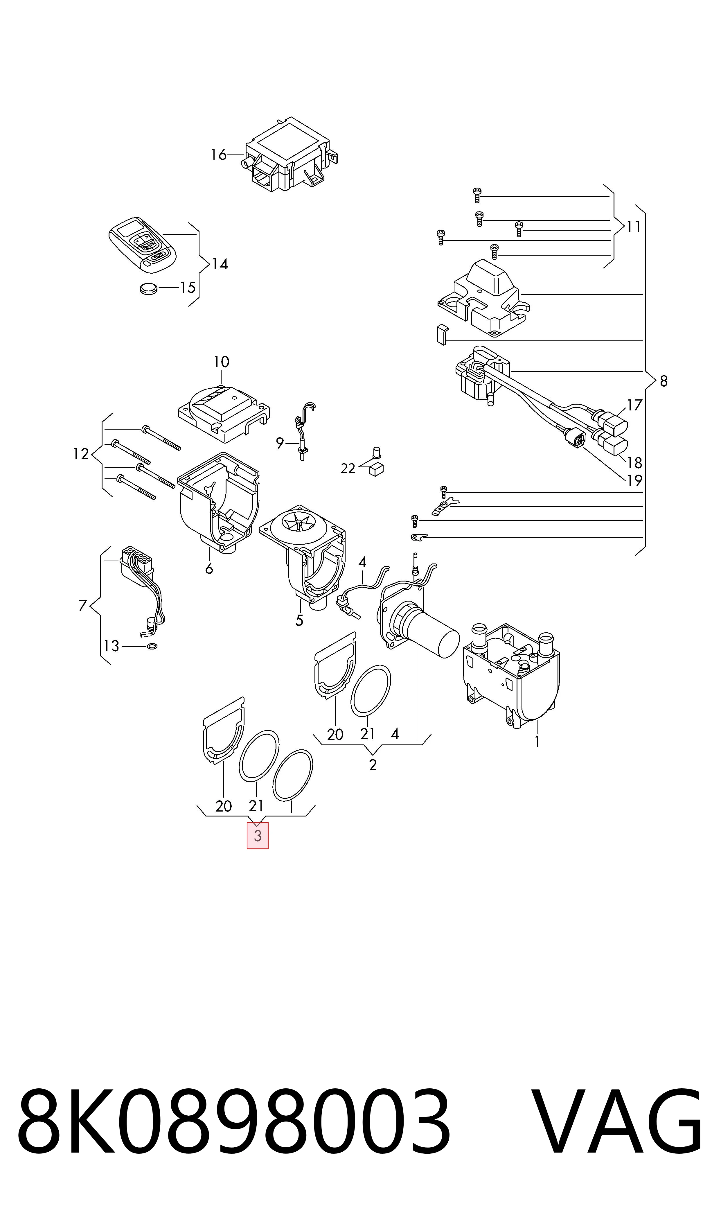  VAG 8K0898003 ціна, від 49.07 USD