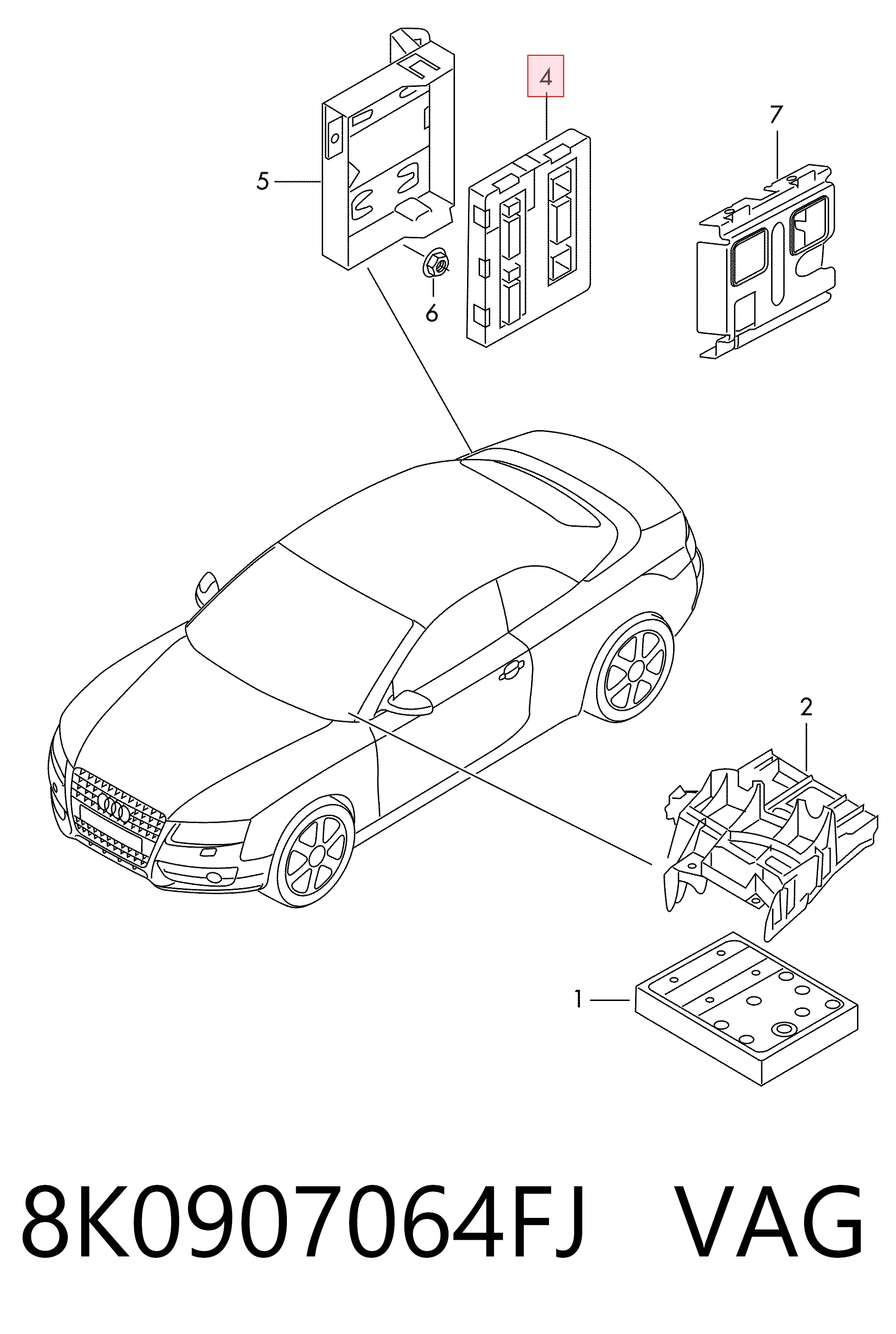 Купити Блок комфорту Audi A4 B8 8K2
