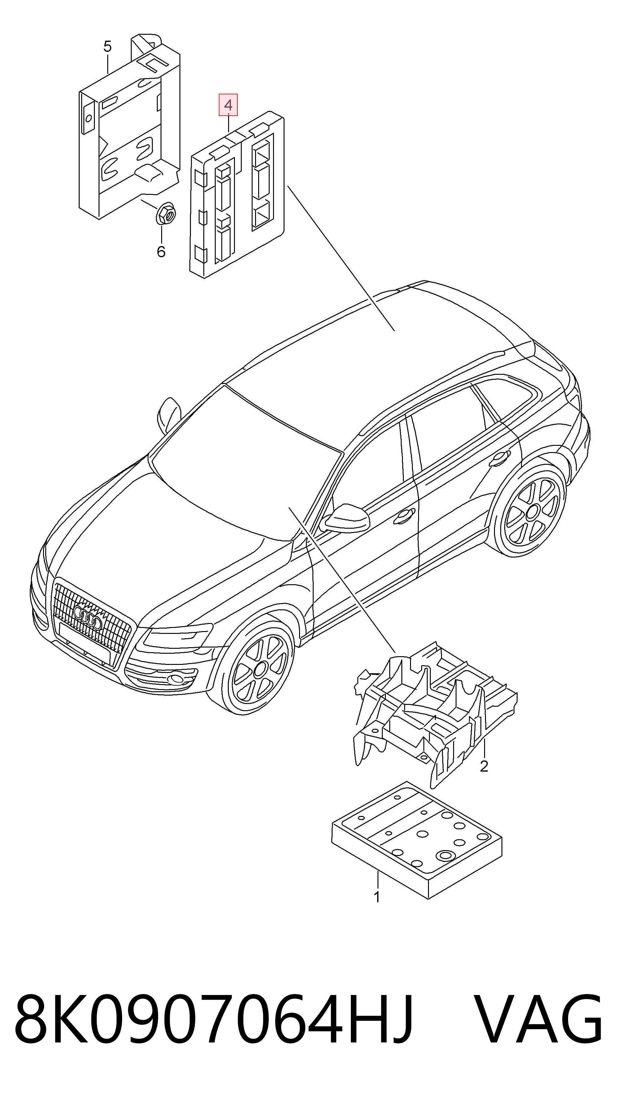 Блок управління комфорту Audi A4 B8