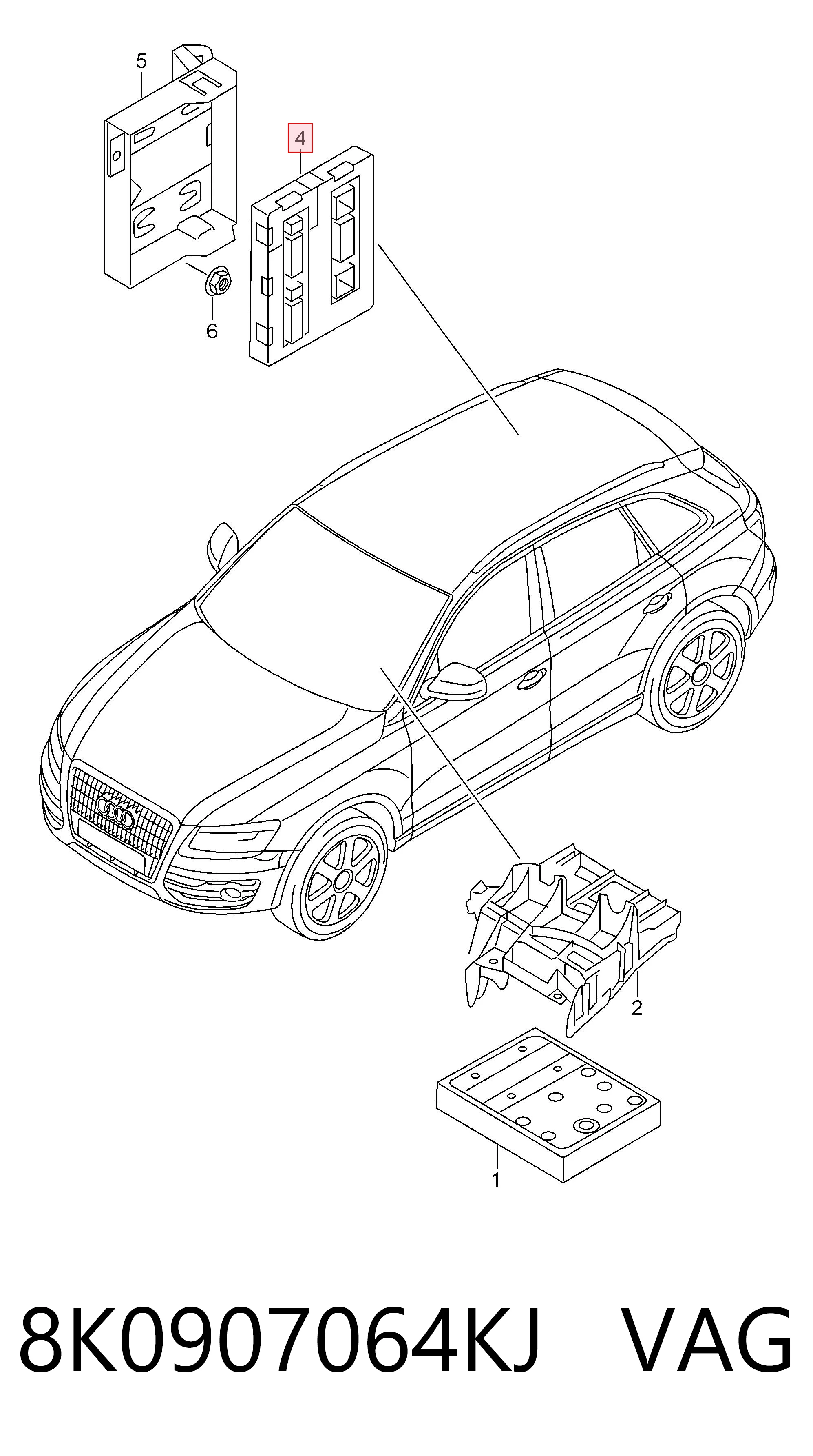 Блок комфорту Audi A4 B8 седан (8K2) (2007 - 2015) ціна, від 32.56 USD