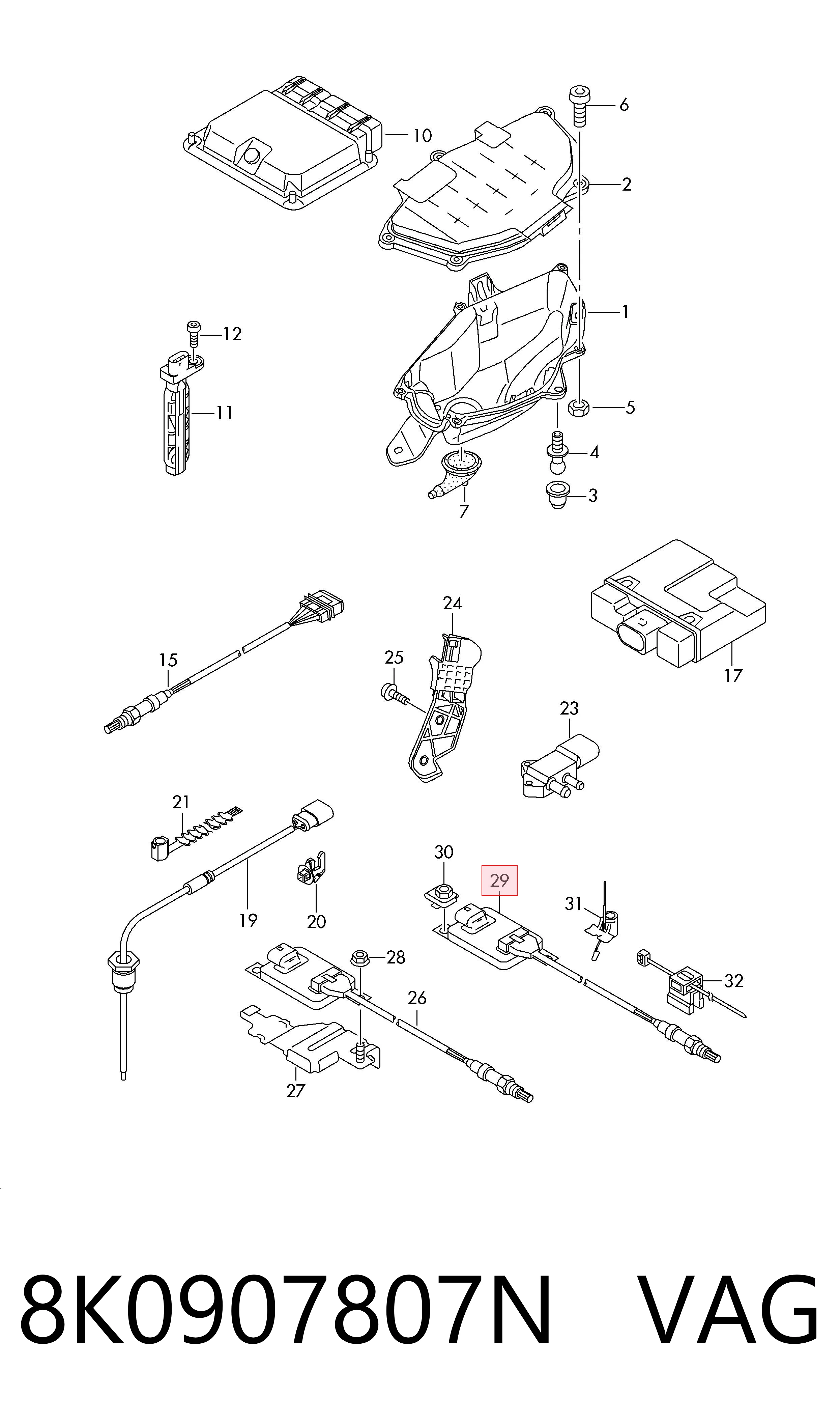 8K0907807N VAG Датчик оксидів азоту NOX