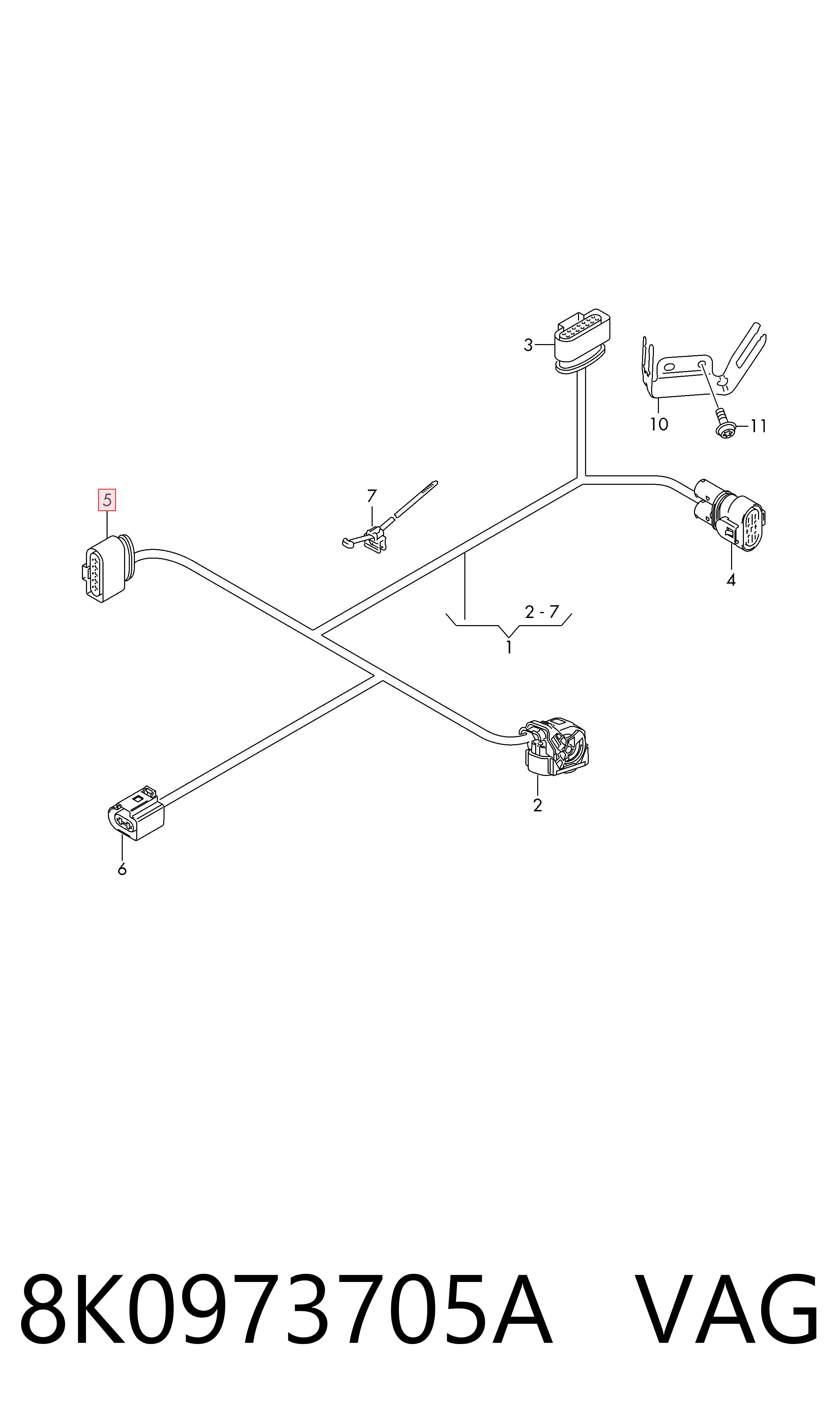  VAG 8K0973705A ціна, від 3.81 USD