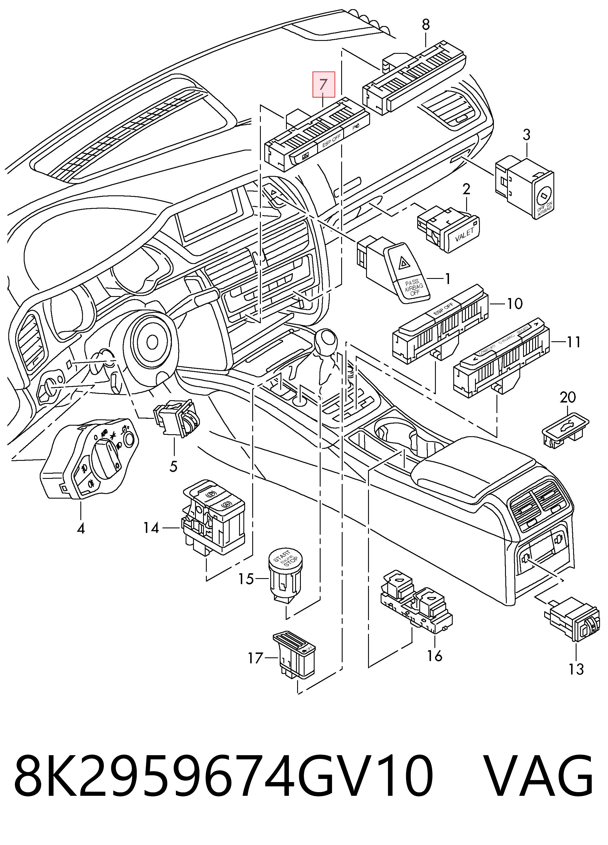 8K2959674GV10 VAG