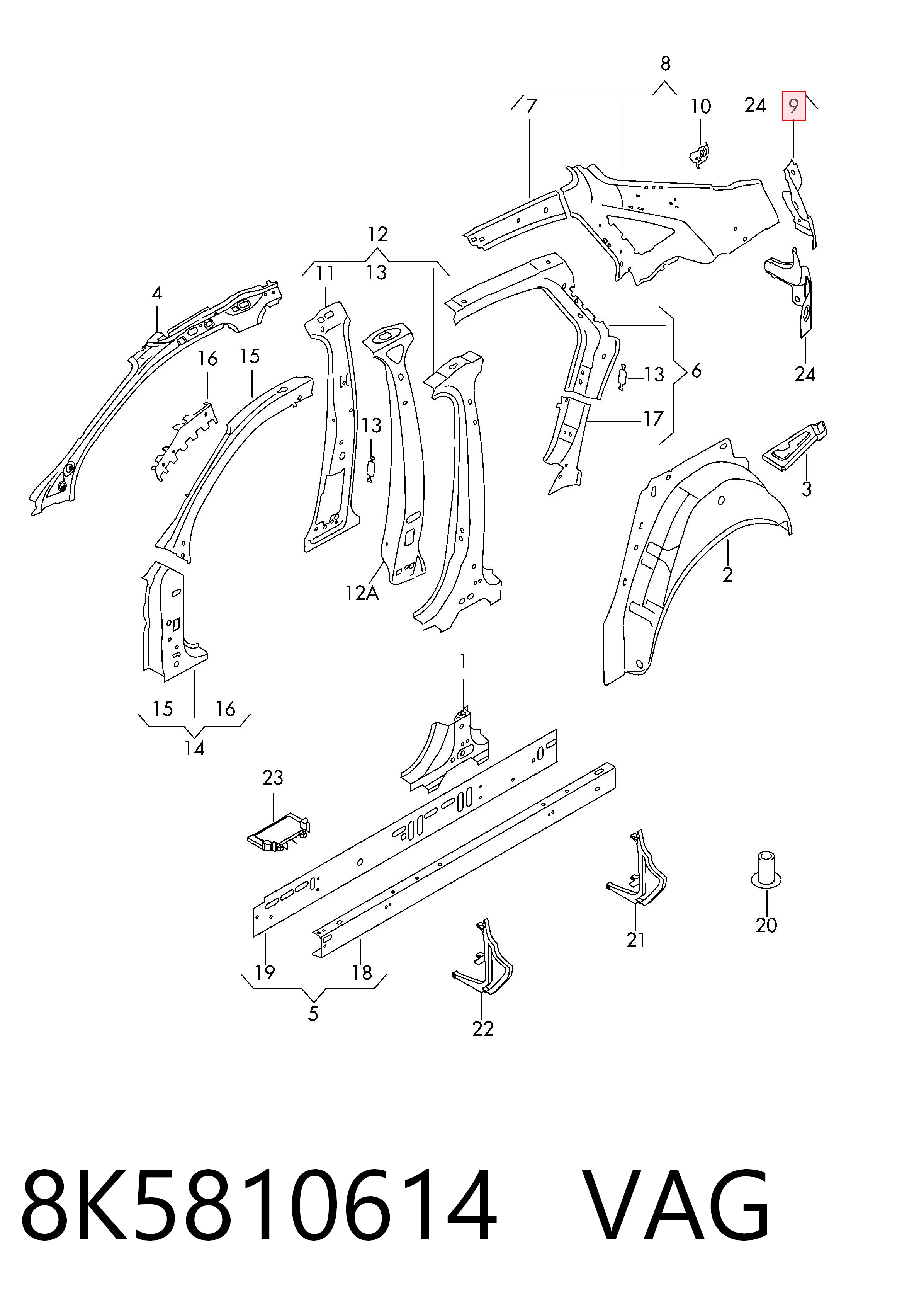 8K5810614 VAG 