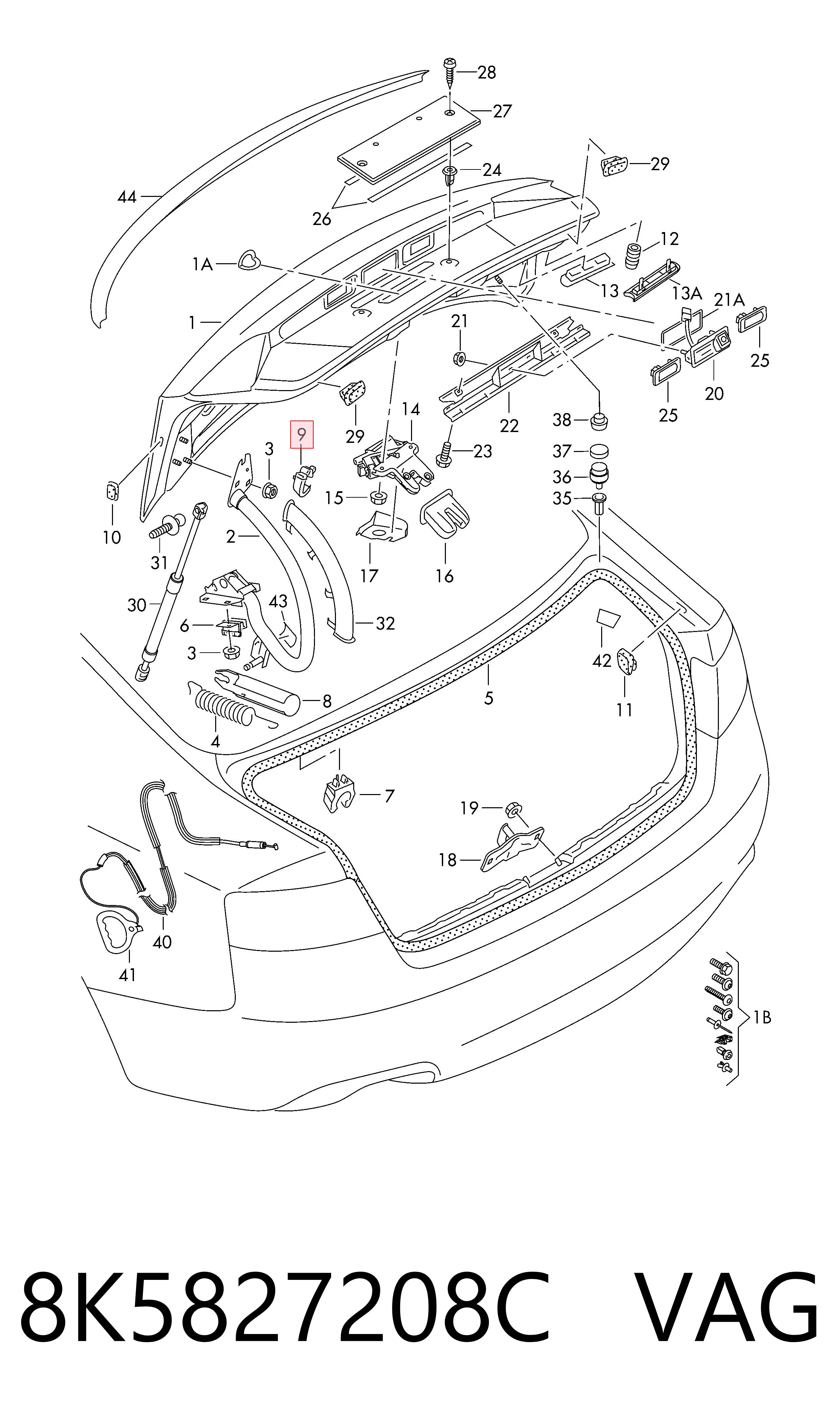  VAG 8K5827208C ціна, від 2.53 USD