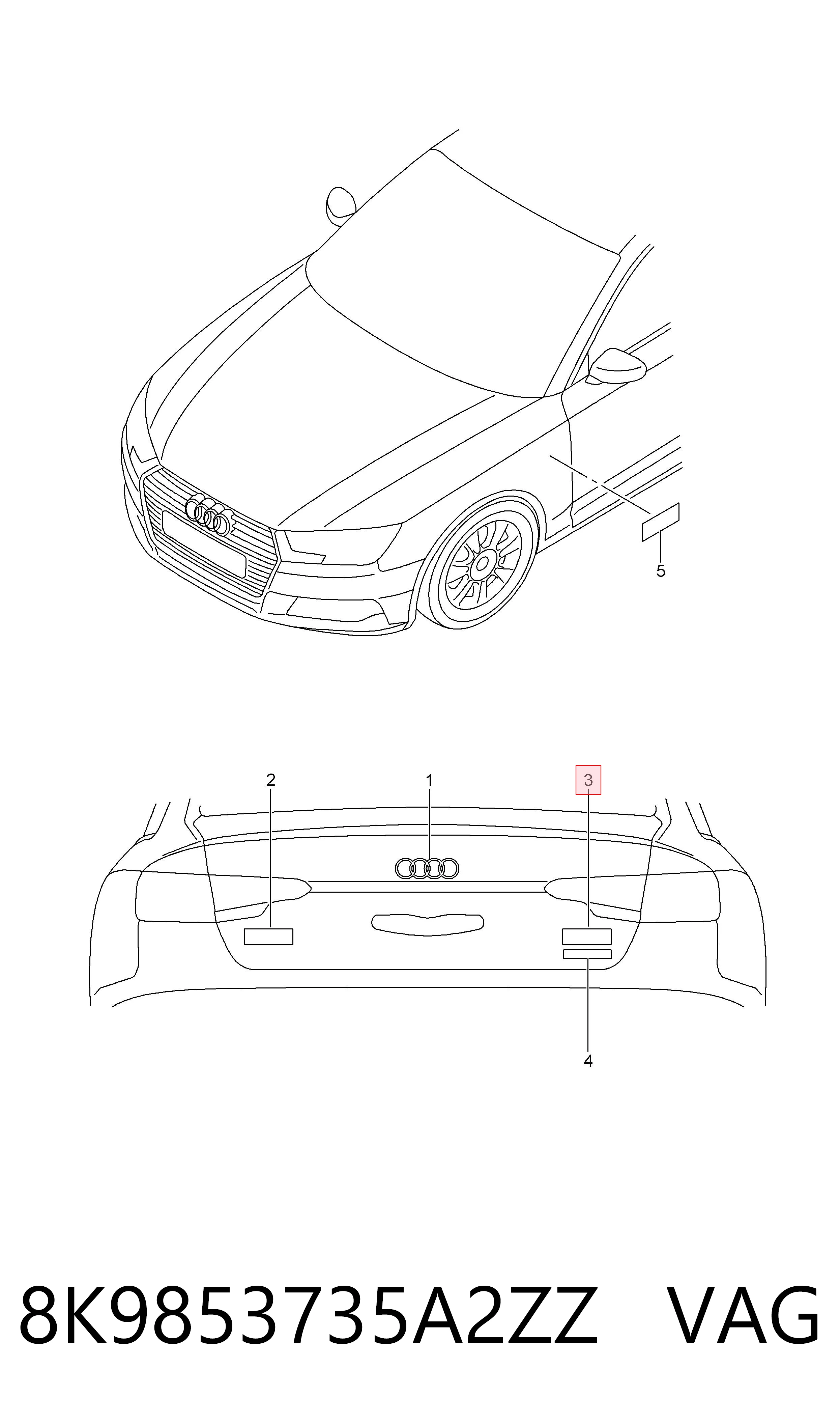  VAG 8K9853735A2ZZ ціна, від 12.57 USD