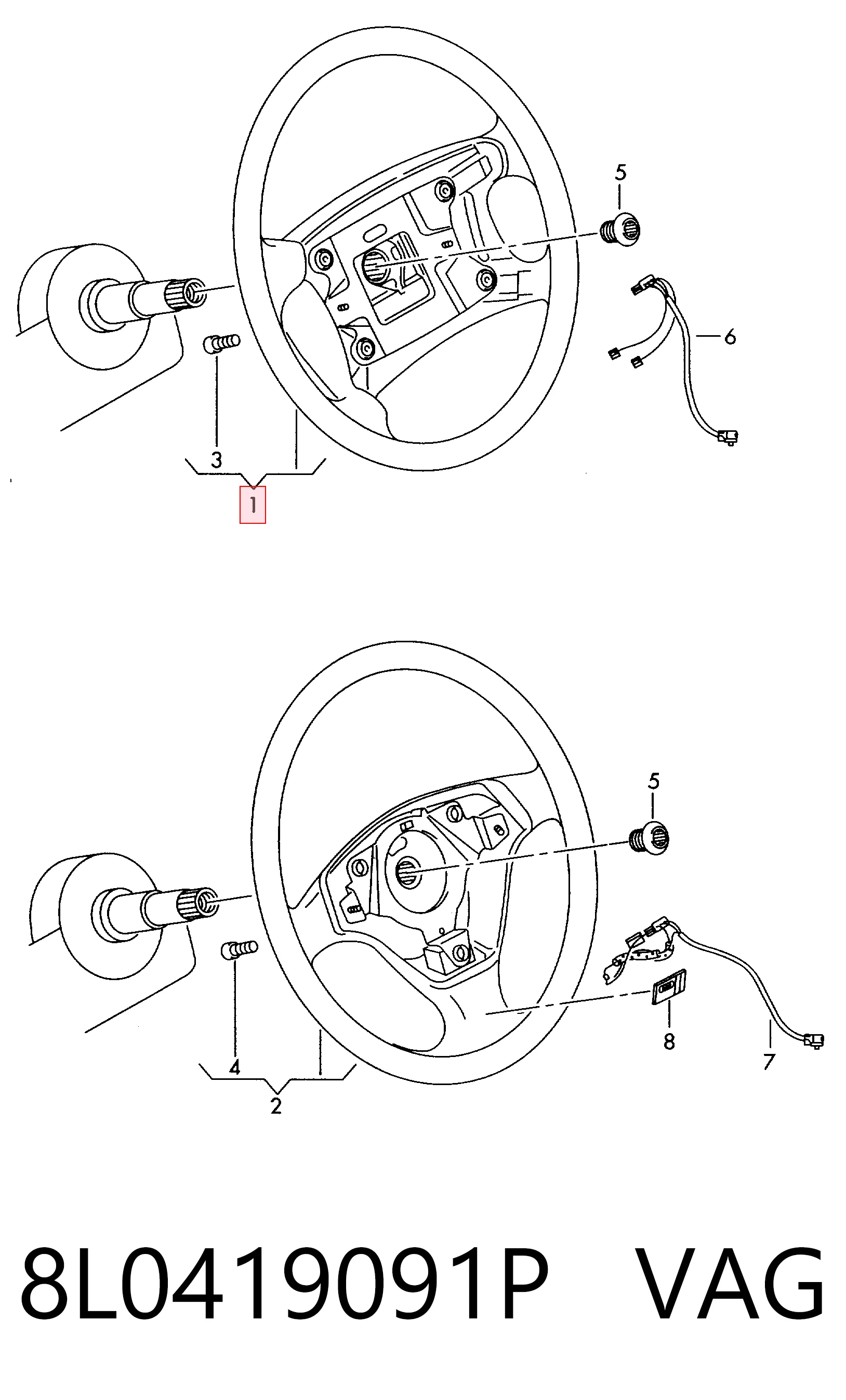 Рульове колесо на Audi A3  8L1