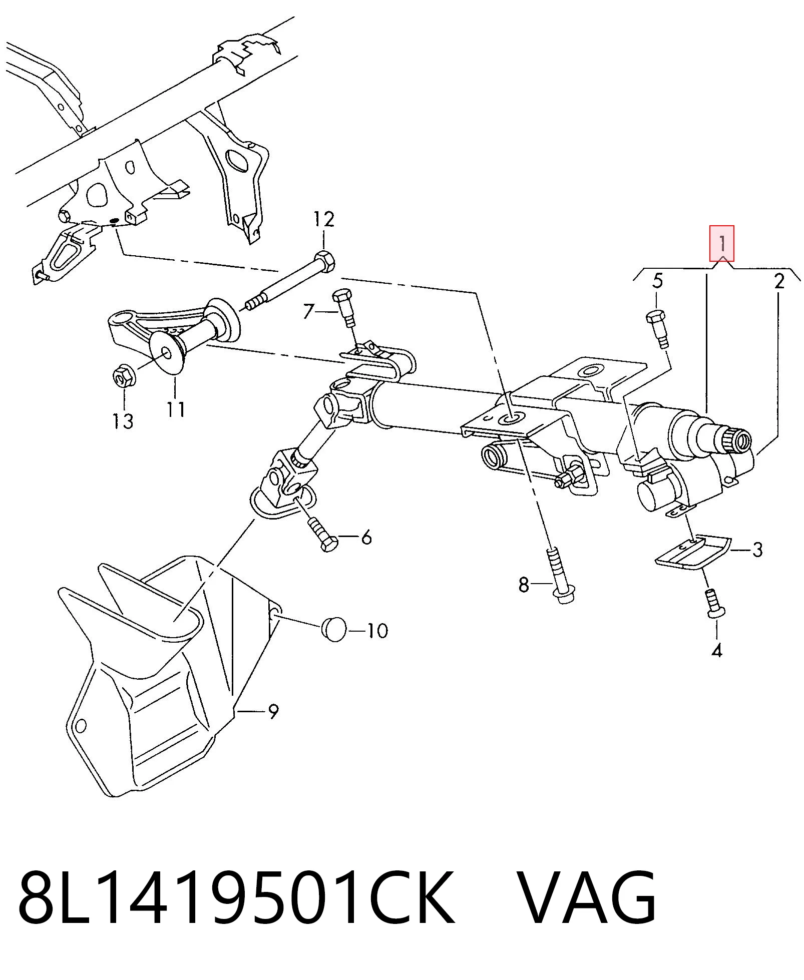 Колонка рульова Audi A3 