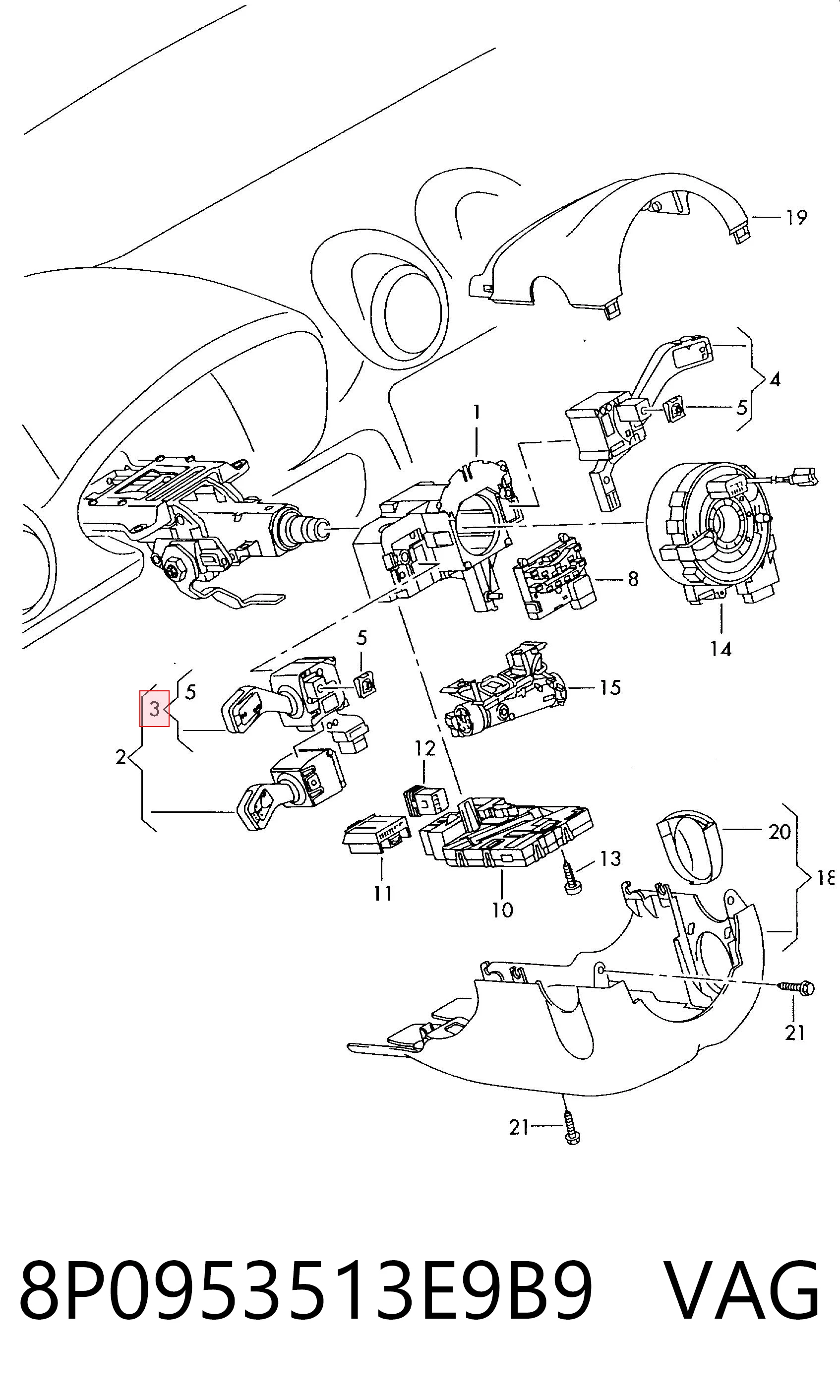 8P0953513E9B9 VAG
