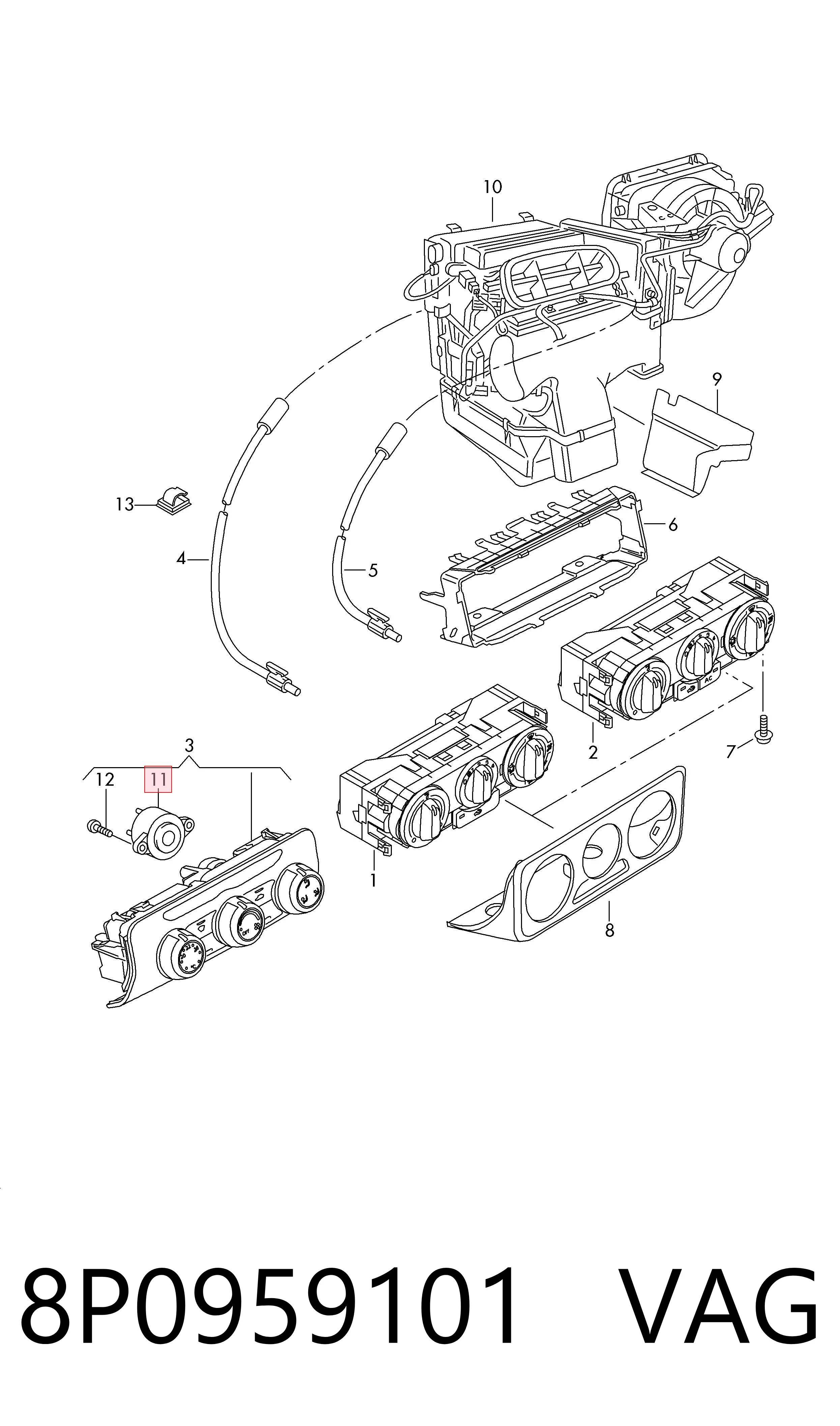  VAG 8P0959101 ціна, від 12.67 USD