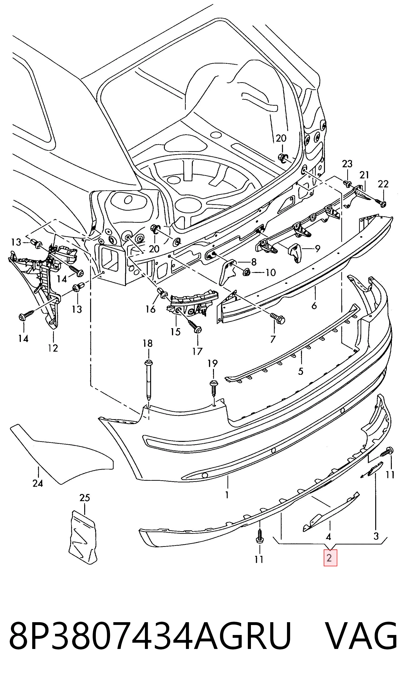 8P3807434AGRU VAG