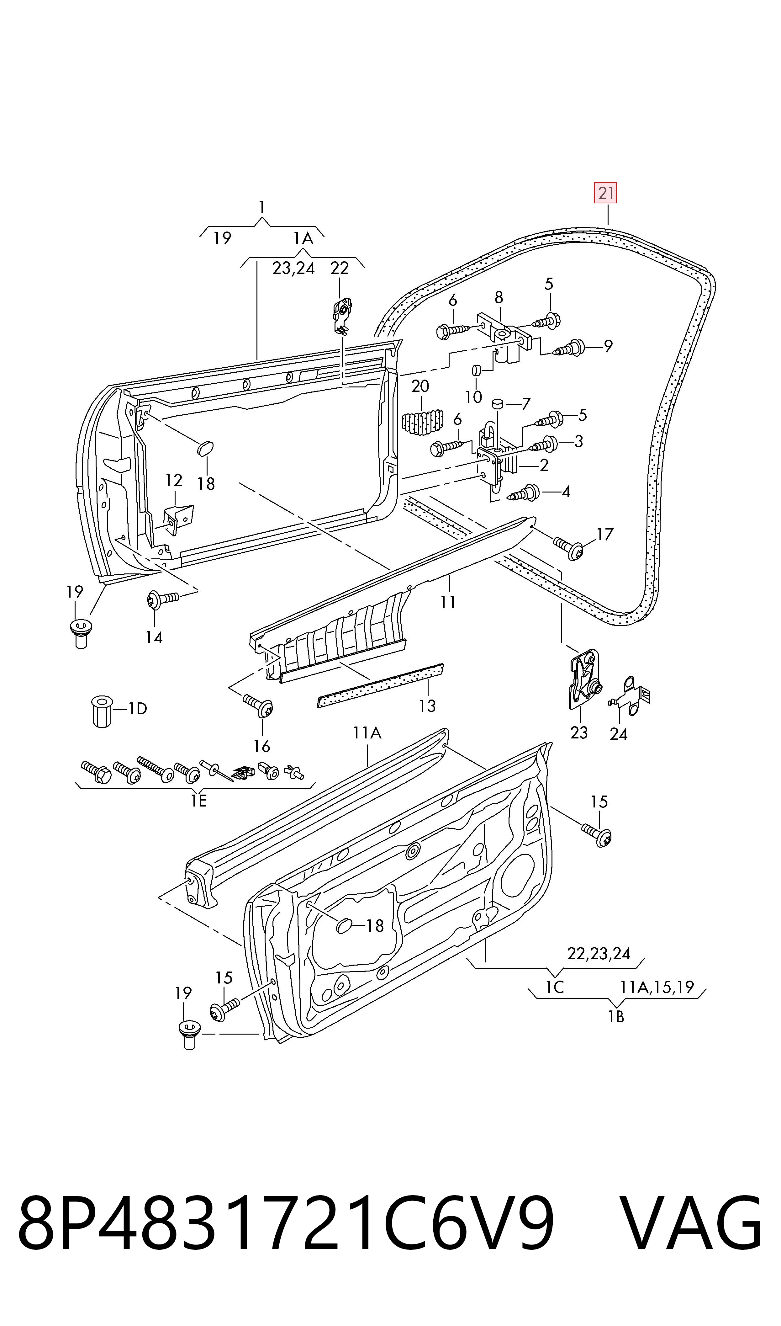  VAG 8P4831721C6V9 ціна, від 136.61 USD