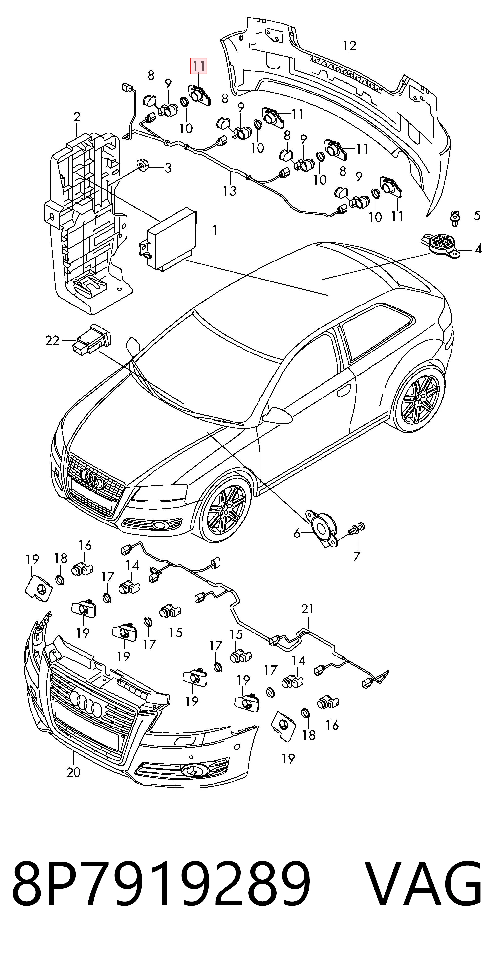  VAG 8P7919289 ціна, від 21.02 USD