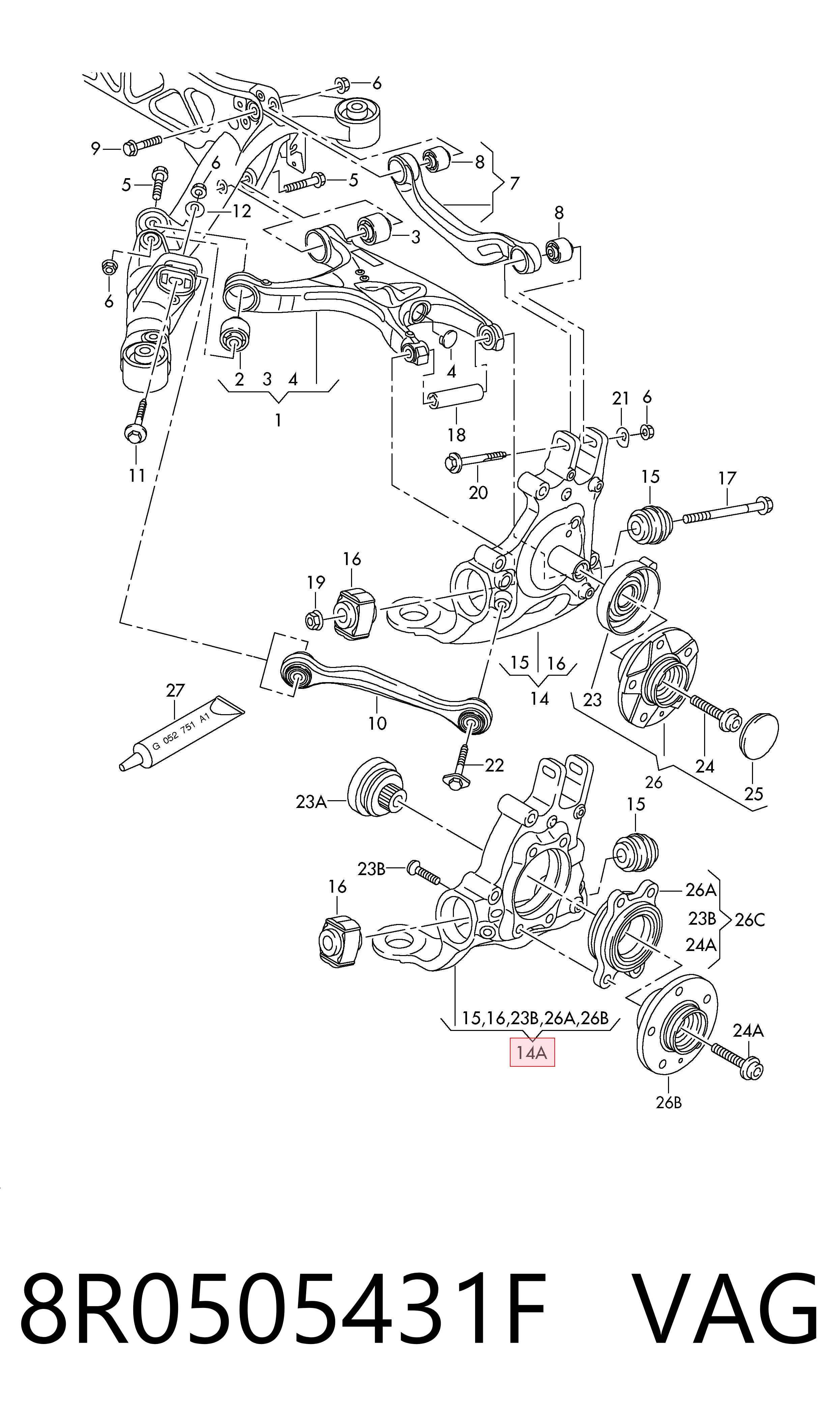 KSP01787 KSP Цапфа поворотна ліва